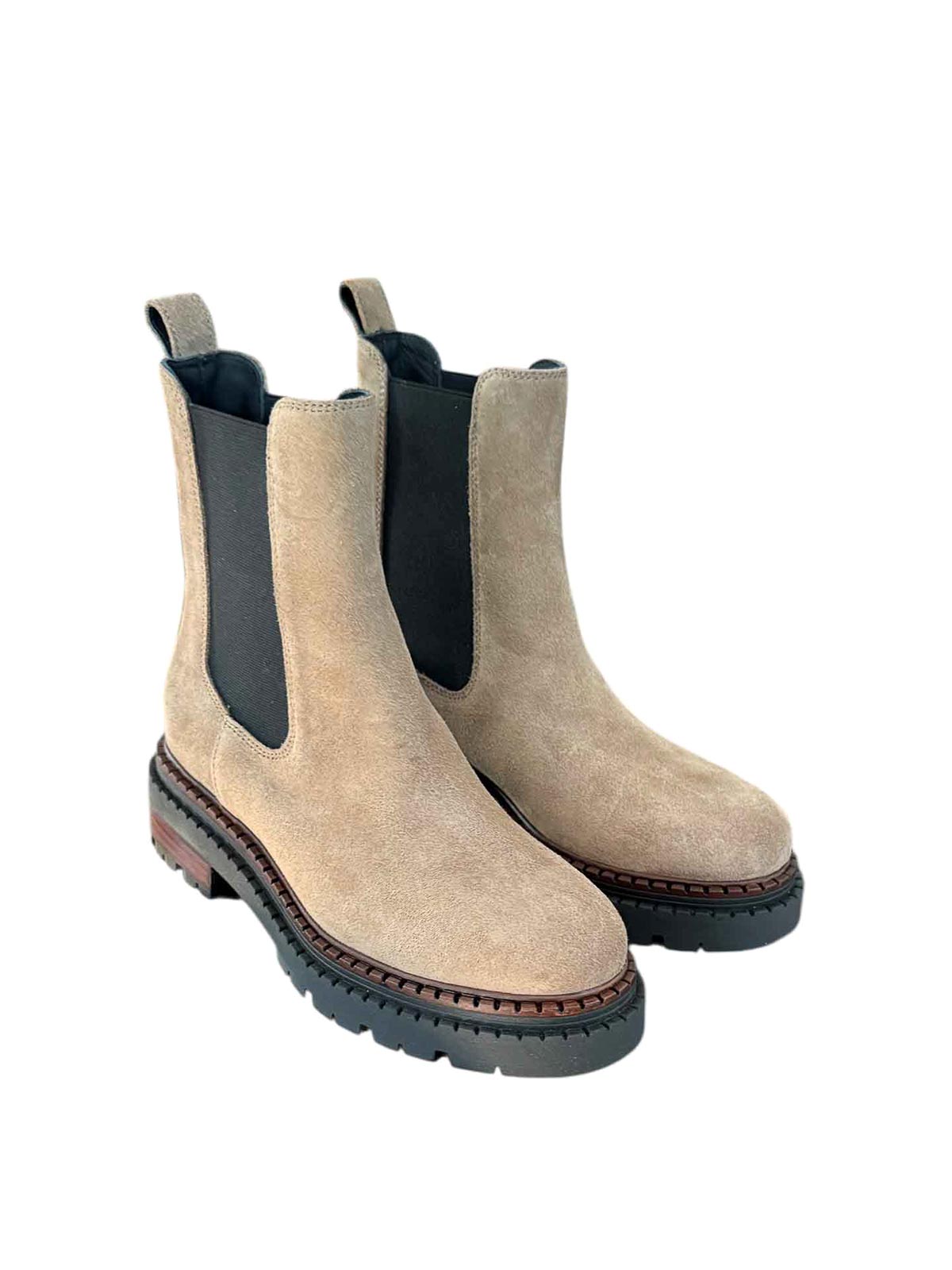 Bruglia Croc Cashmere Ankle Boot In Brown