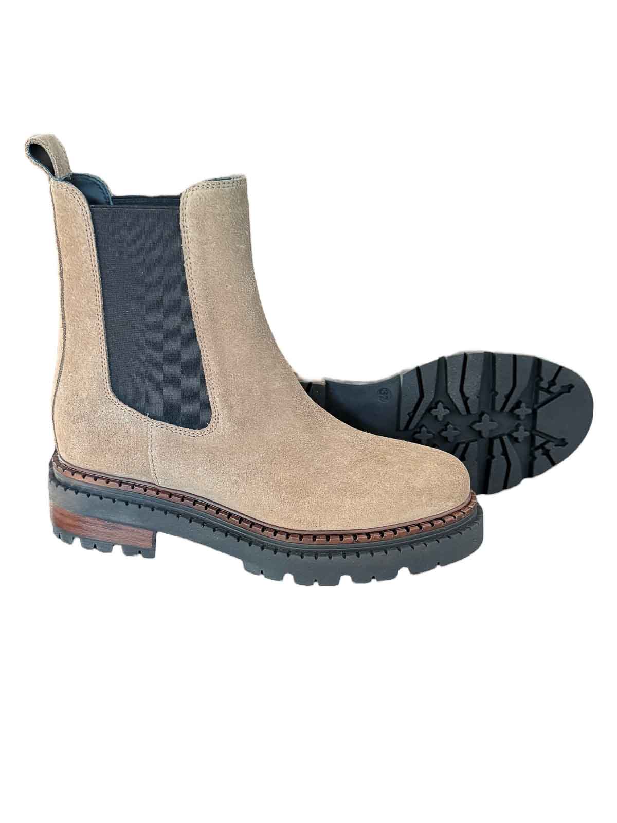 Bruglia Croc Cashmere Ankle Boot In Brown