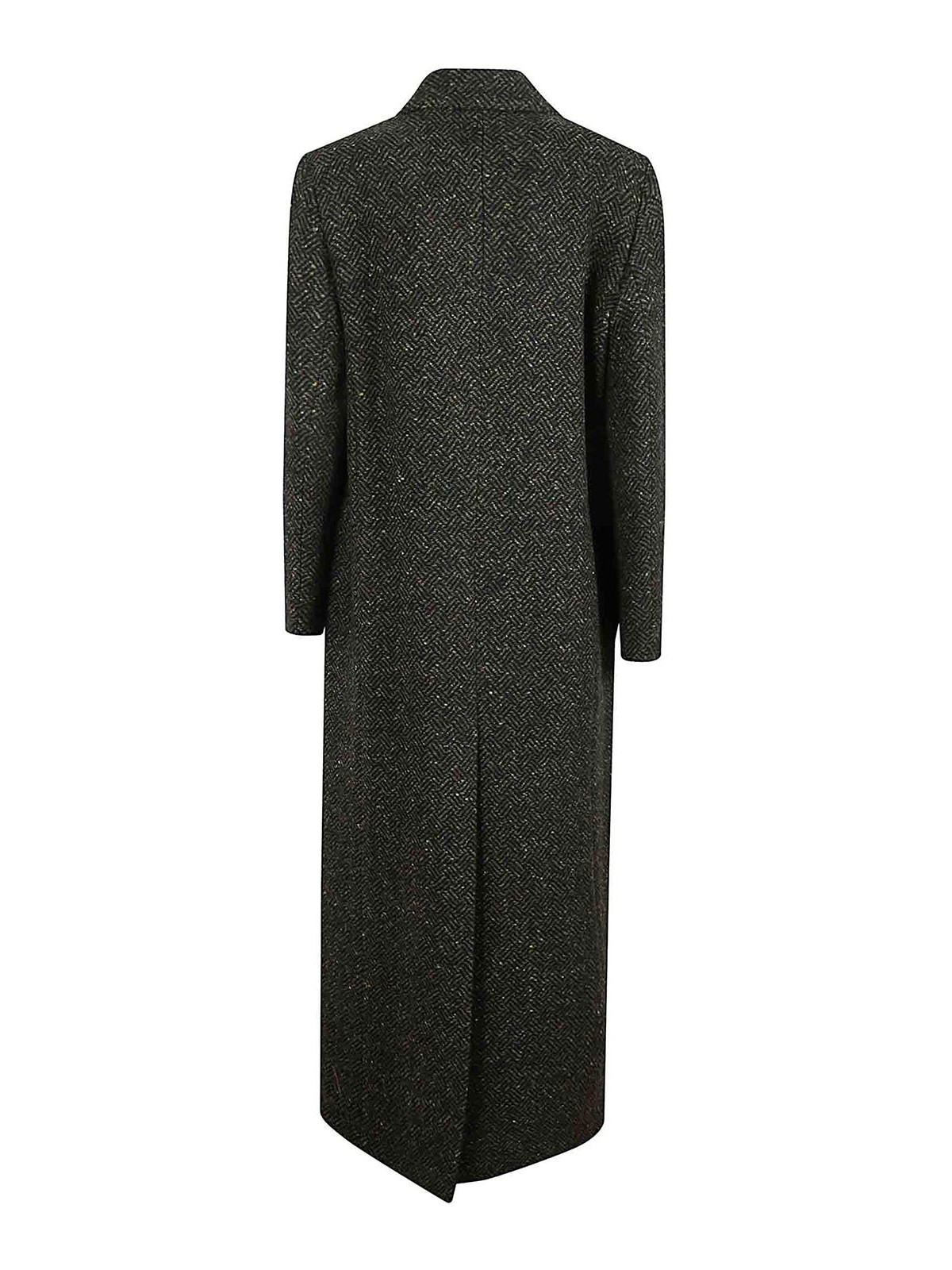 Massimo Alba Double-breasted Wool Coat With Iconic Lining In Green