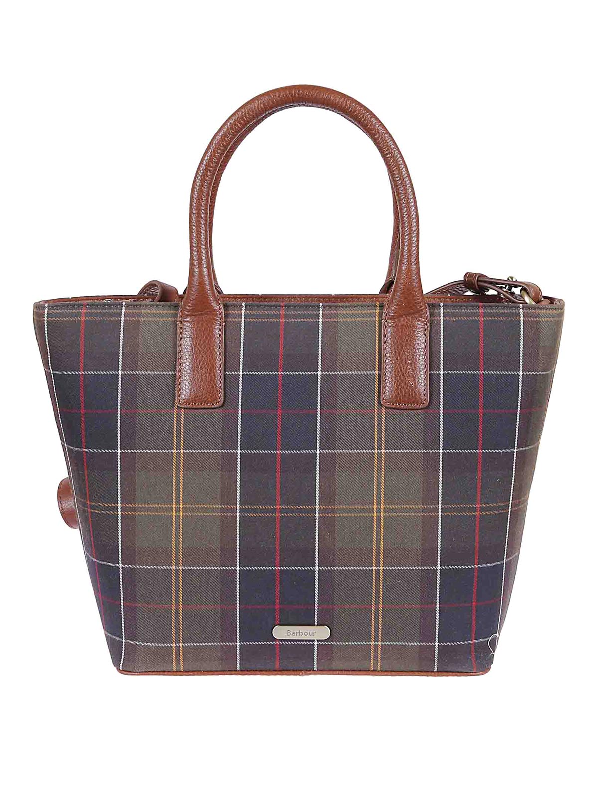 Barbour Birch Tartan Tote Bag In Green
