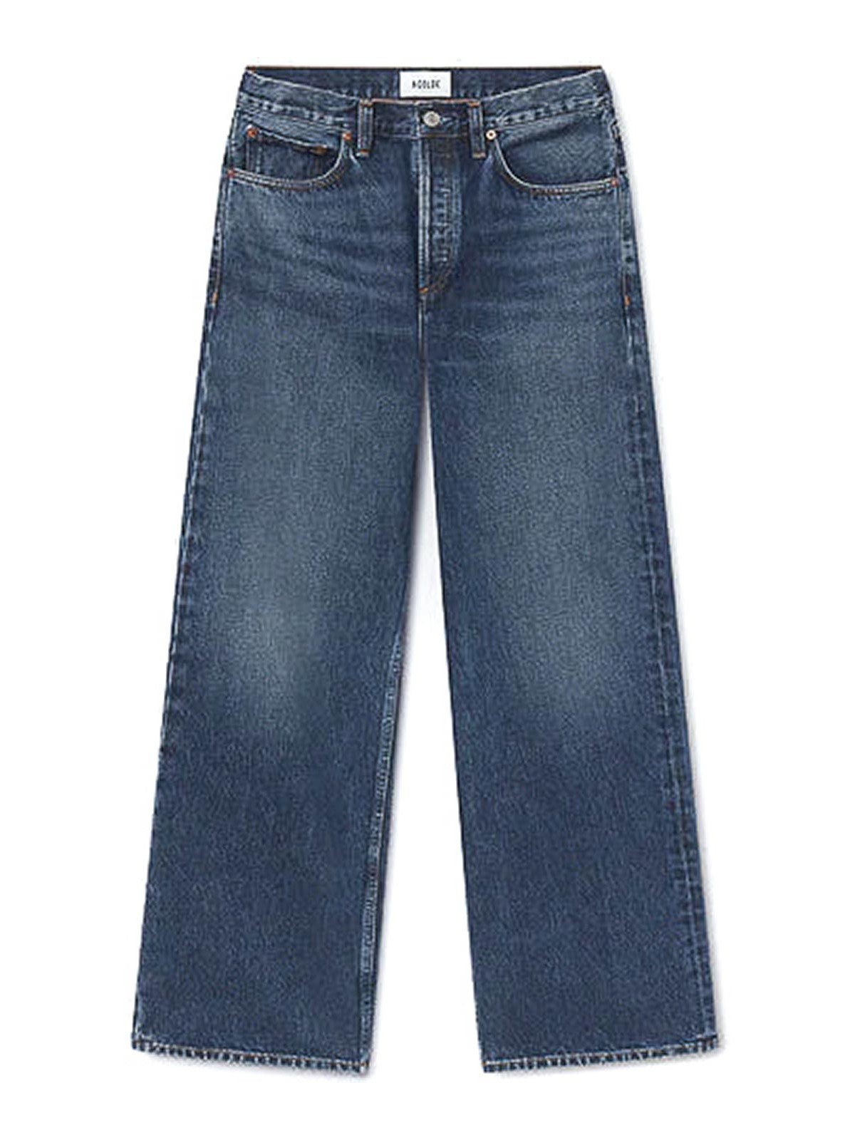 Agolde Jeans Arc Short Wave In Blue