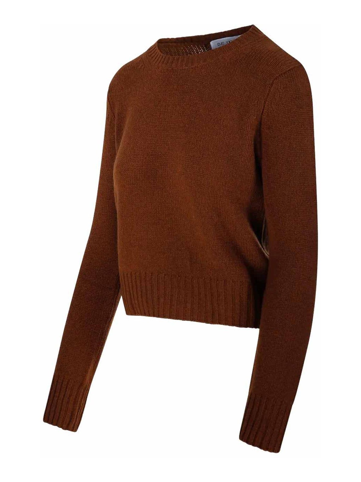 Be You Toffee Crew Neck Sweater In Brown