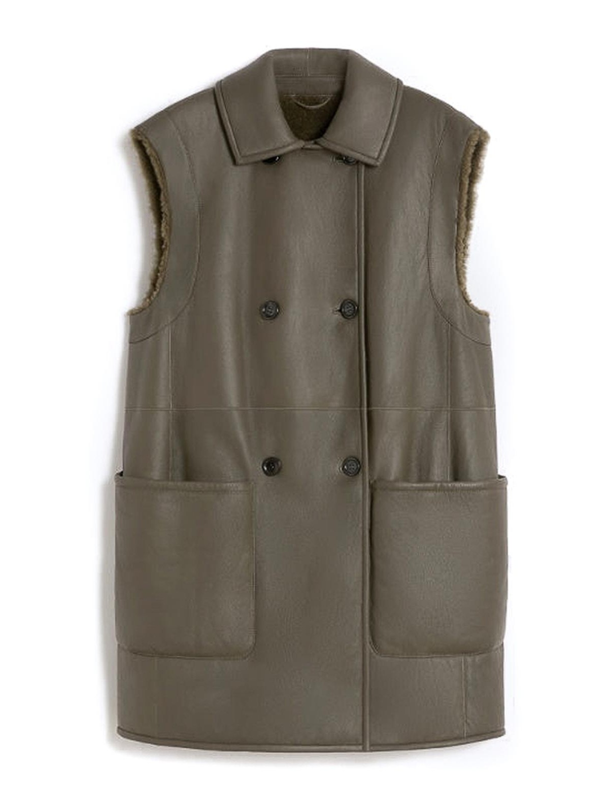 Max Mara Gilet Brianza1234 Verde In Green