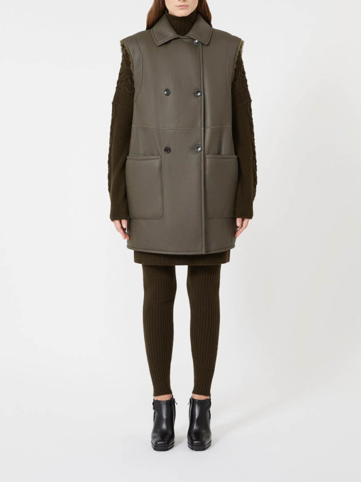 Max Mara Gilet Brianza1234 Verde In Green