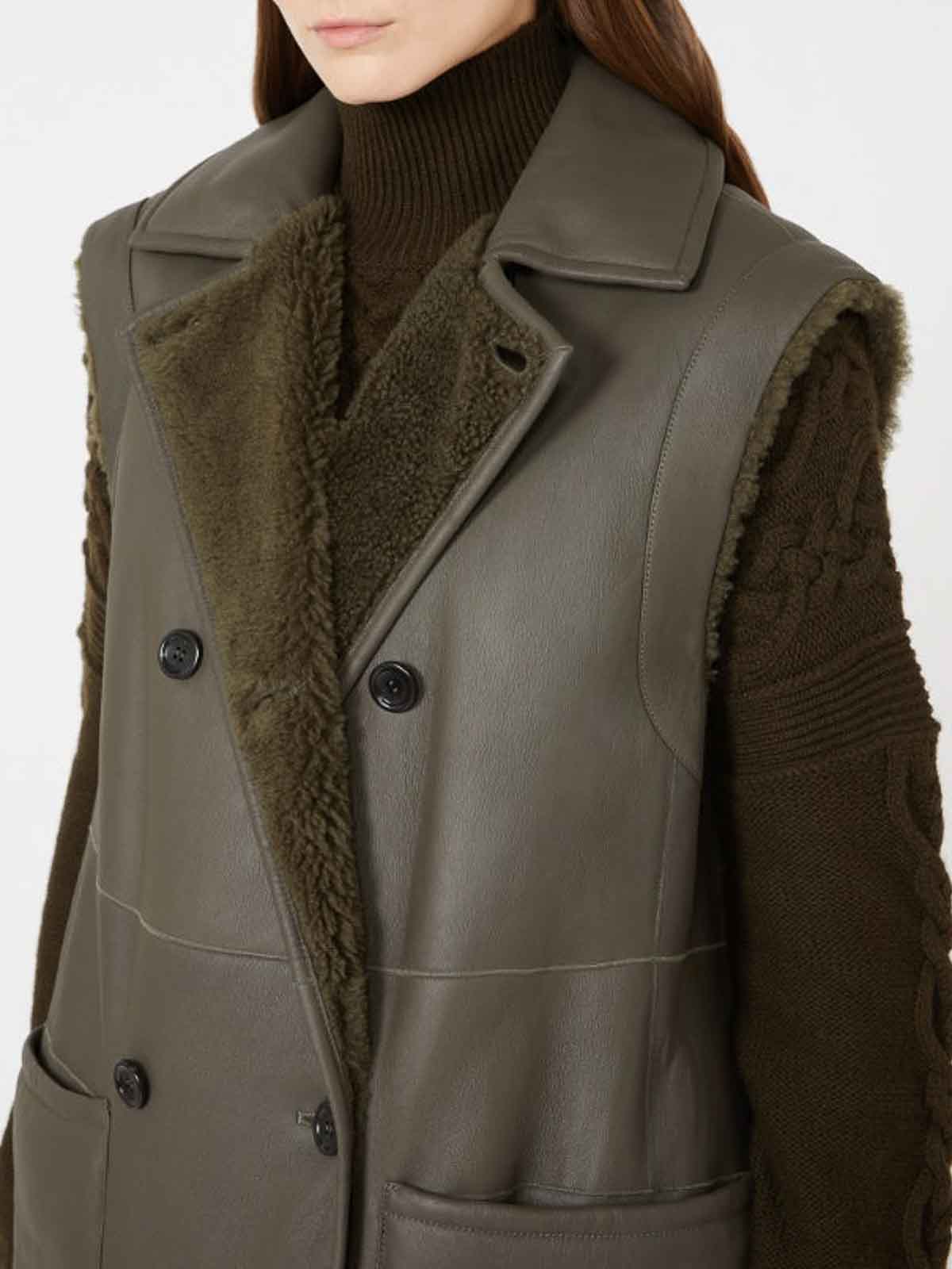 Max Mara Gilet Brianza1234 Verde In Green