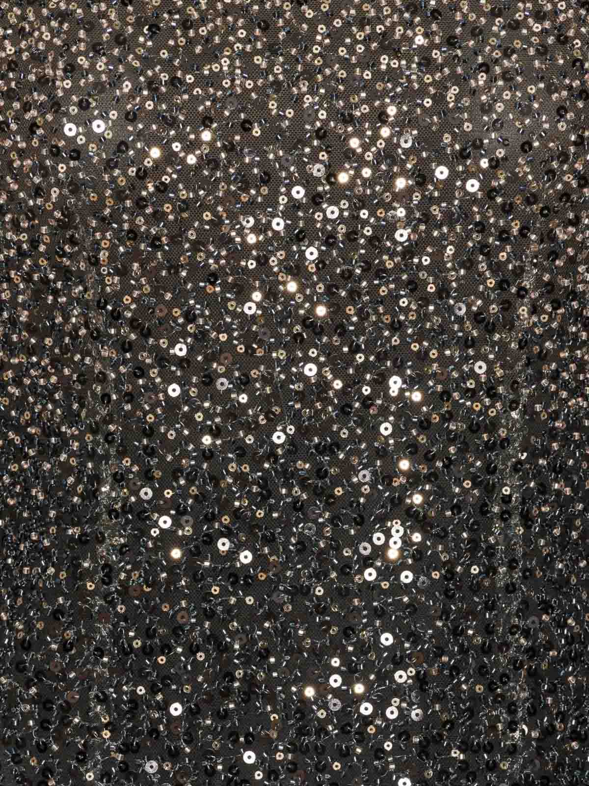 Rotate Birger Christensen Gradient Sequin Dress With Full Skirt Rotate In Gray