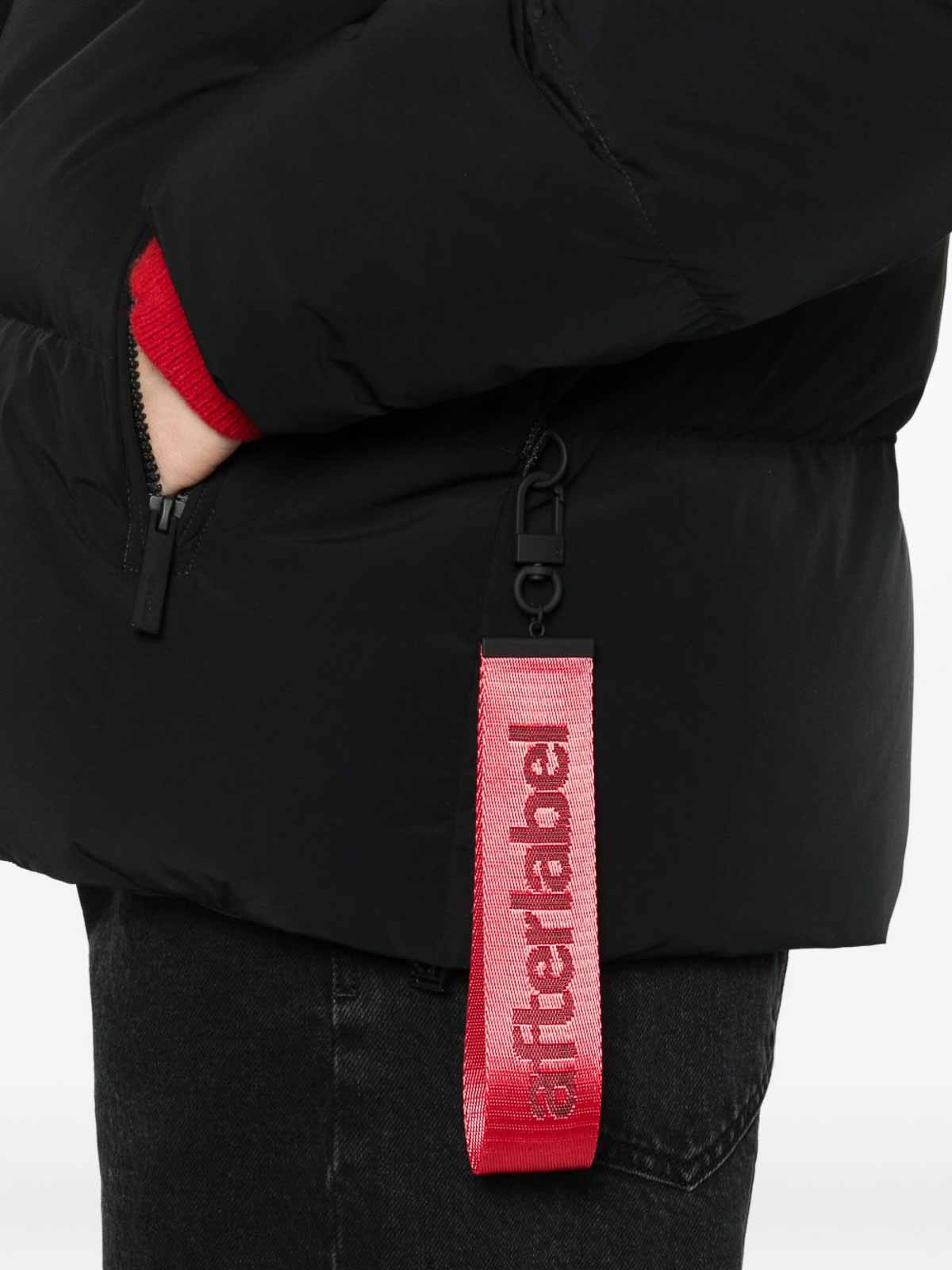 After Label Black Quilted Down Jacket In Black