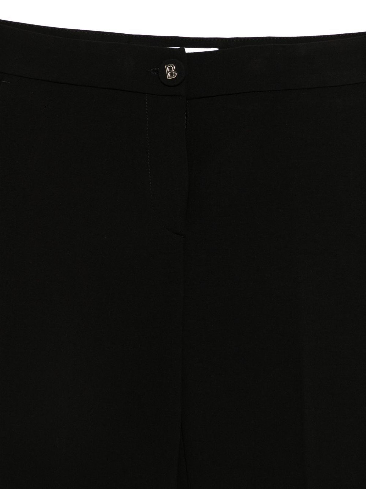 Blugirl Black Pants With Small Slit At The Hem In Black