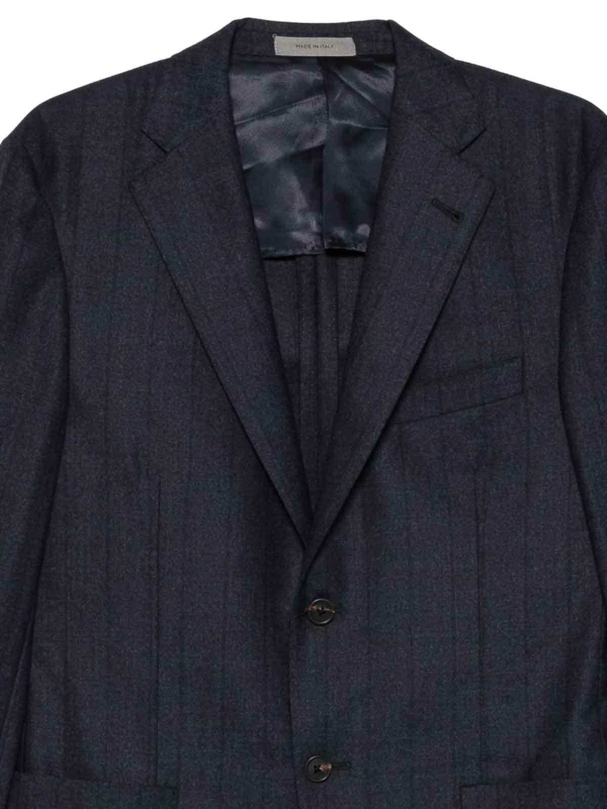 Corneliani Blue Navy Wool Suit In Blue