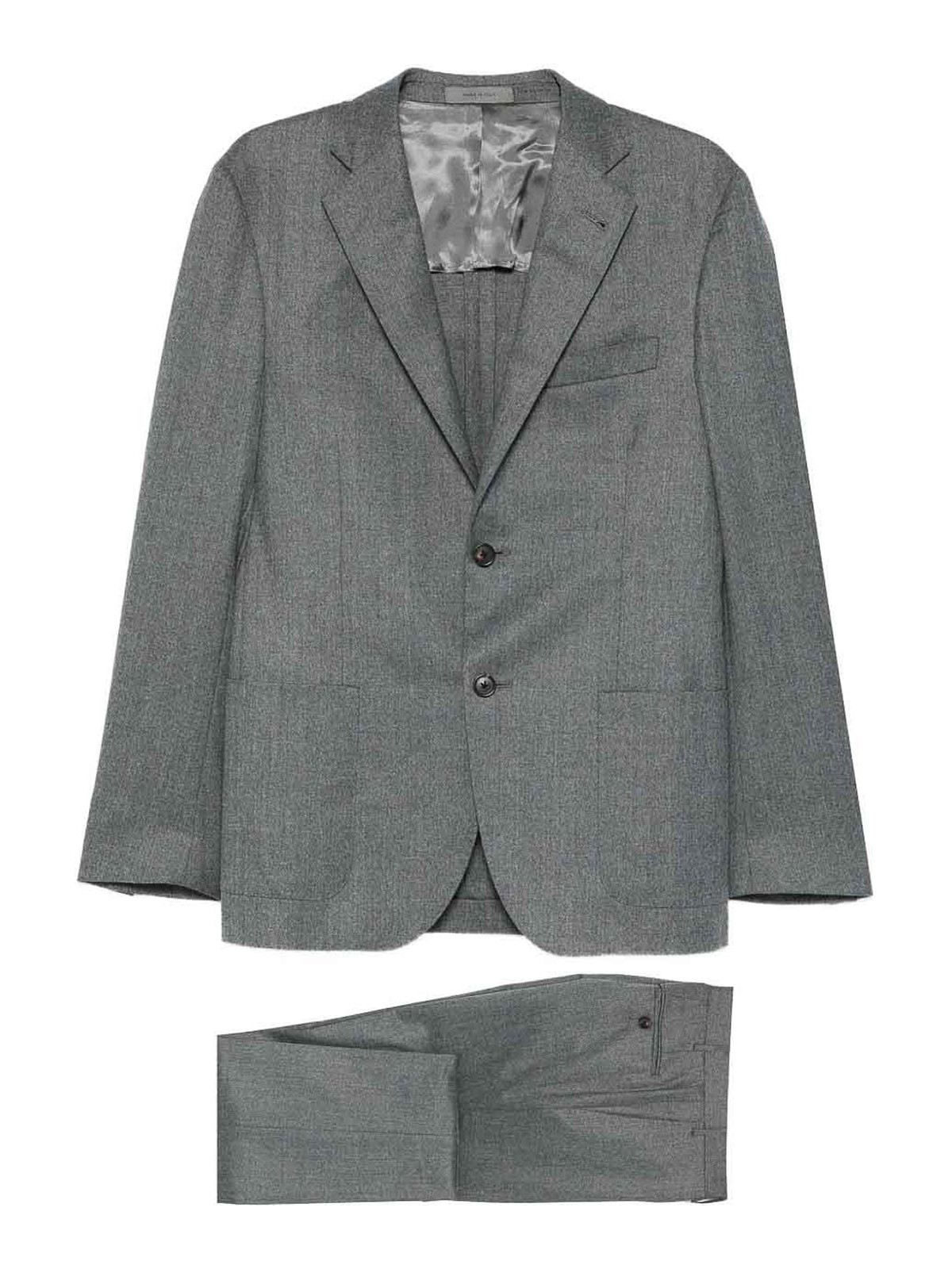 Corneliani Grey Suit In Wool In Gray