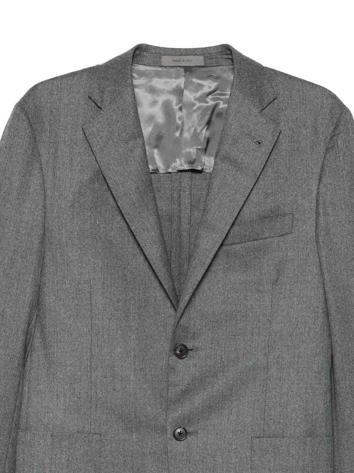 Corneliani Grey Suit In Wool In Gray
