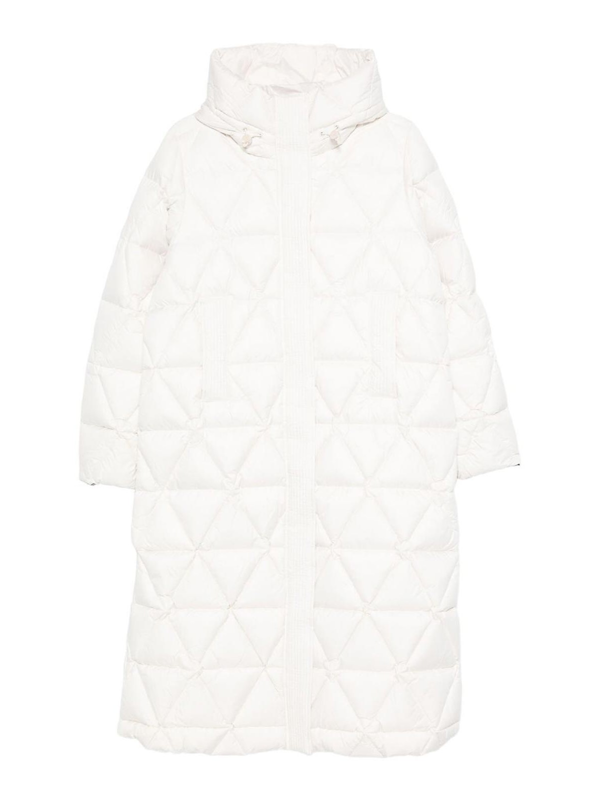 K-way White  Long Down Jacket