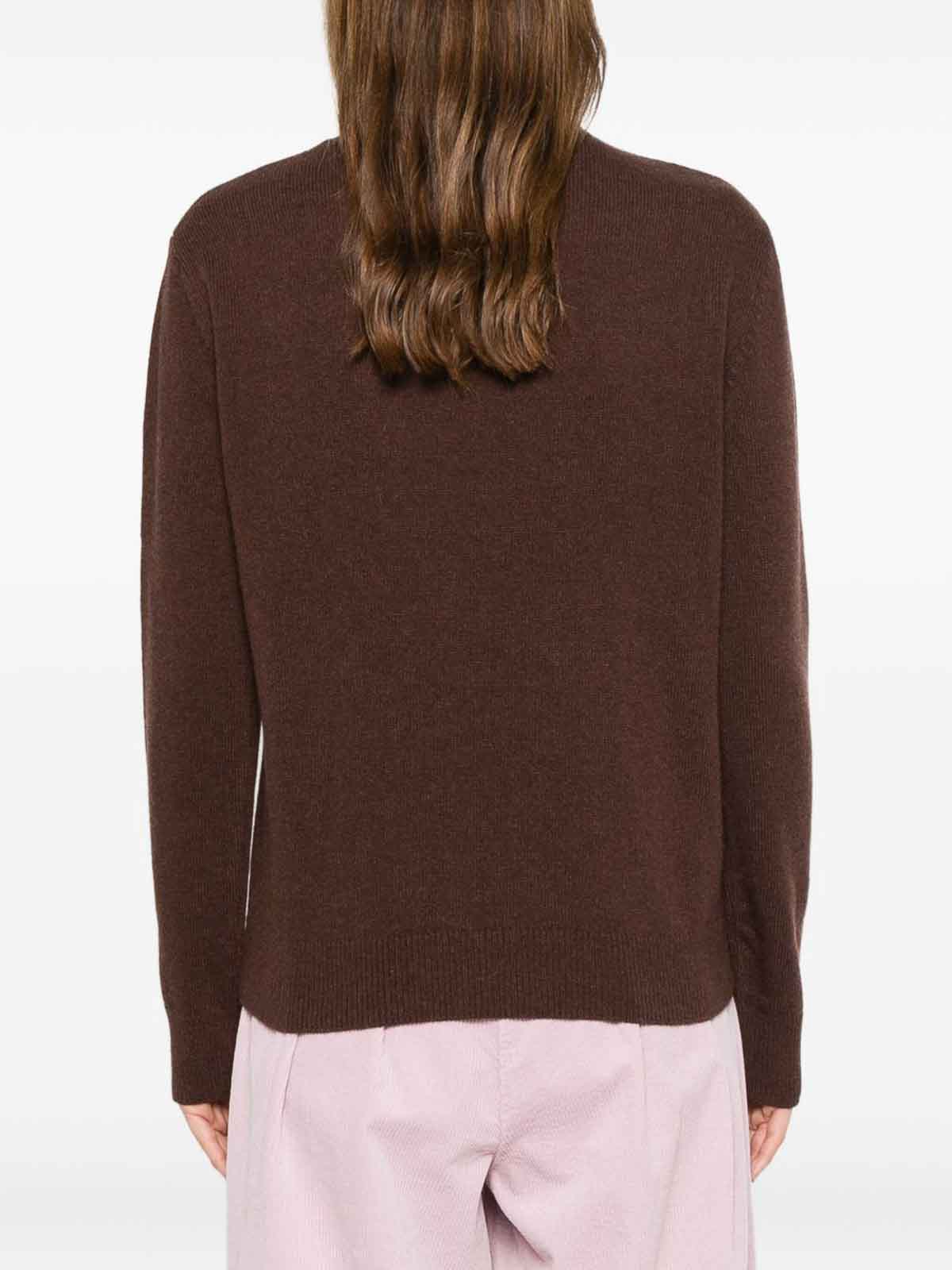 Mc2 Saint Barth Brown Crew Neck Sweater In Brown