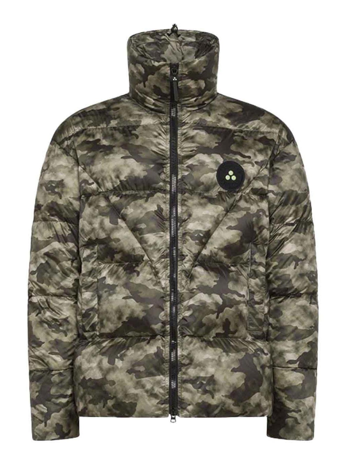 Peuterey Camouflage Green Down Jacket In Green