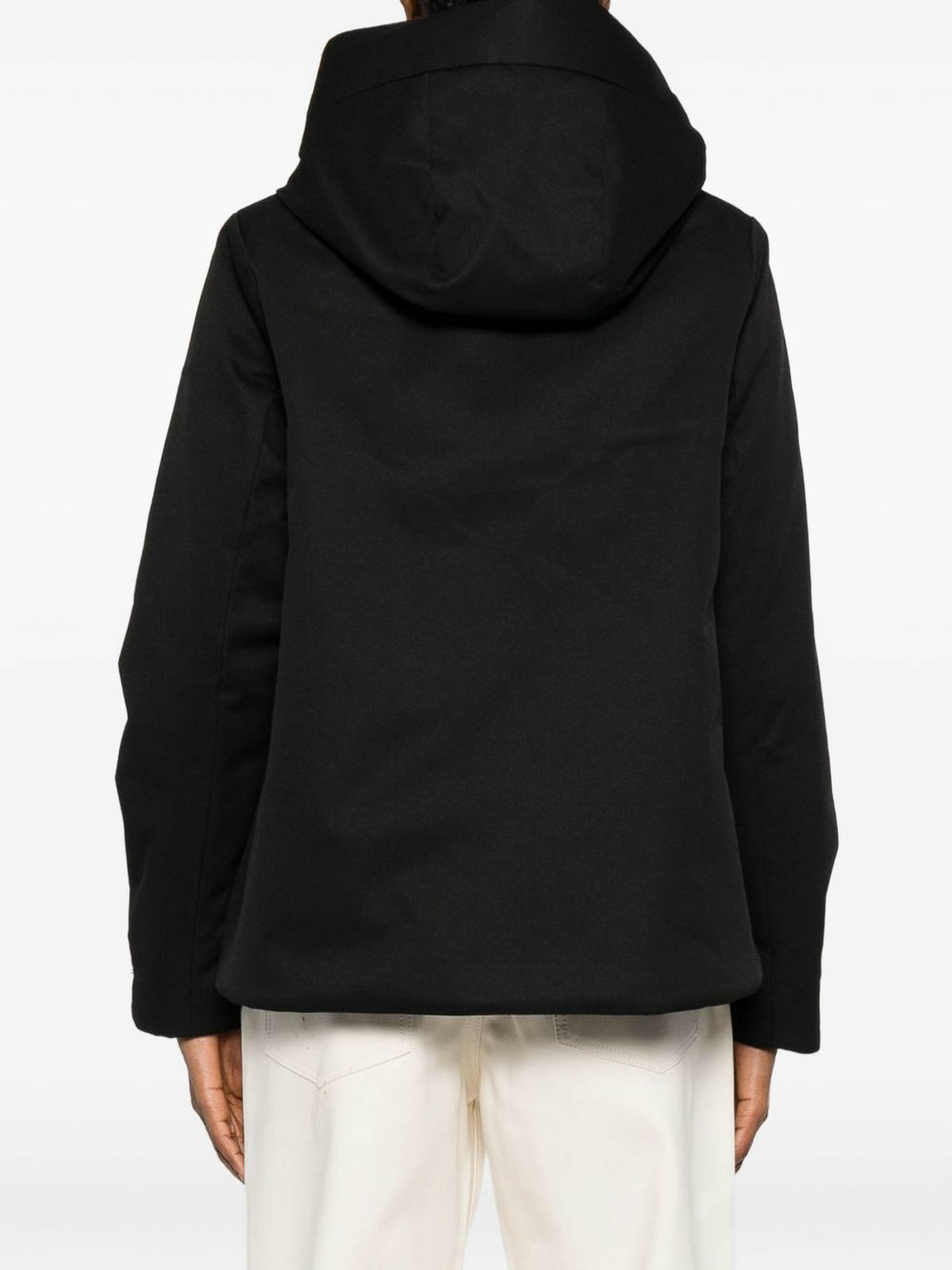 Save The Duck Lightweight Black Jacket With High Collar In Black