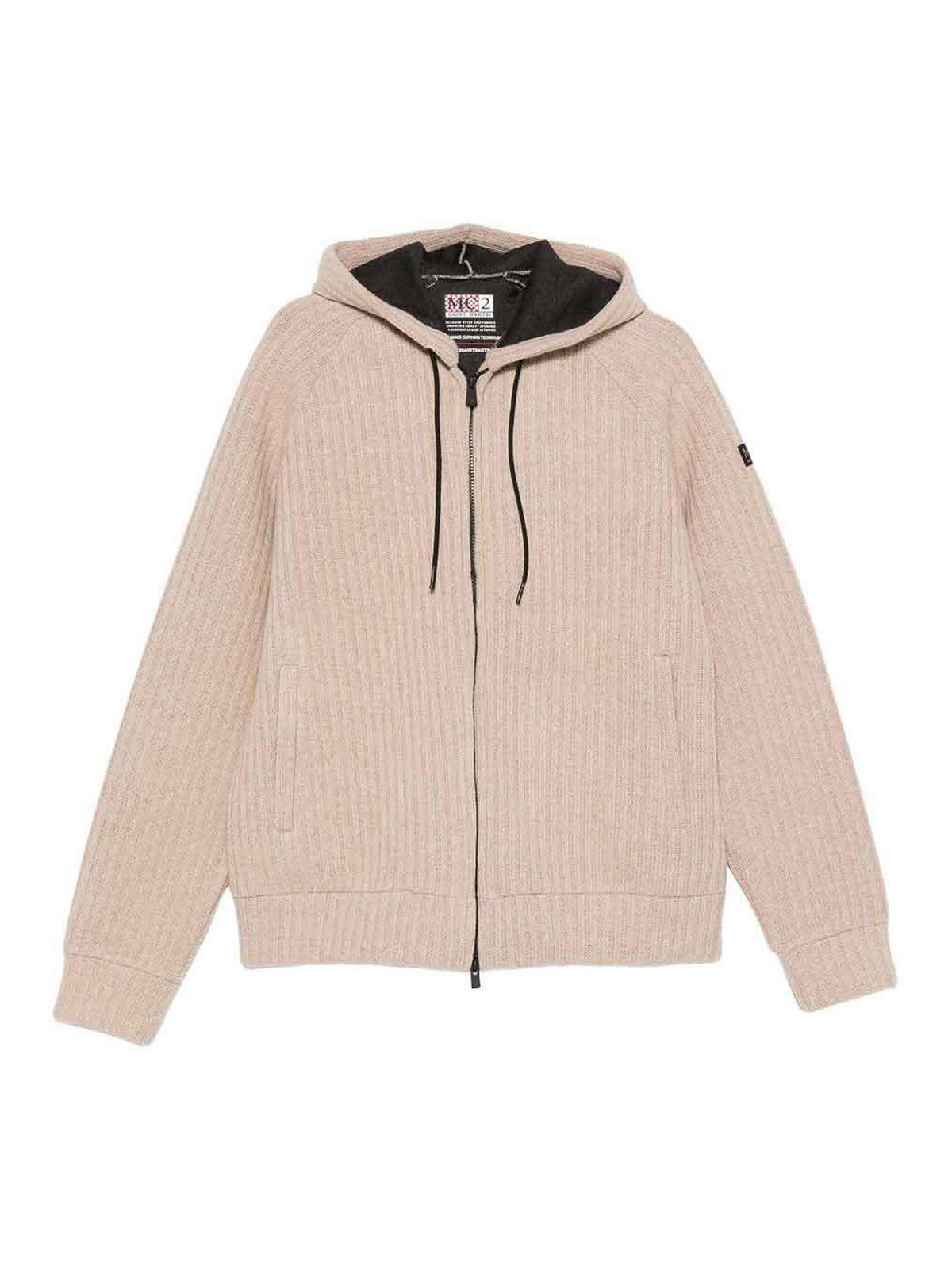 Mc2 Saint Barth Carrel Knit Hoodie In Neutral