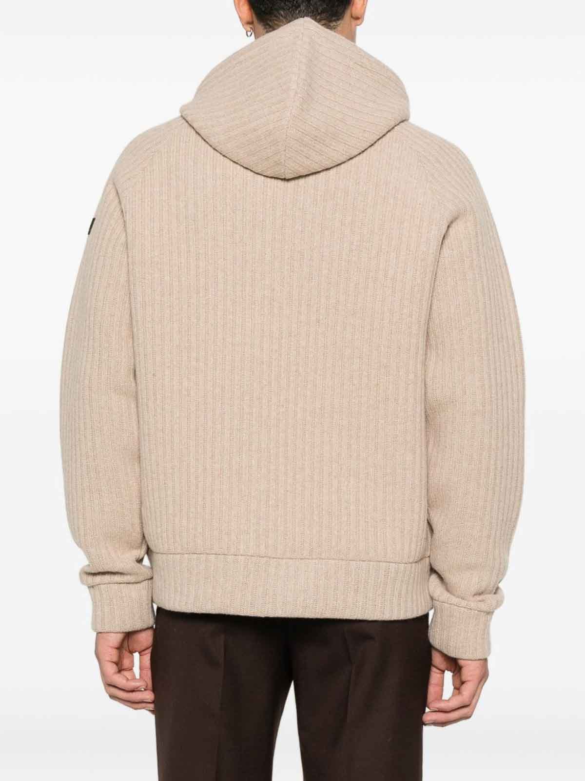 Mc2 Saint Barth Carrel Knit Hoodie In Neutral