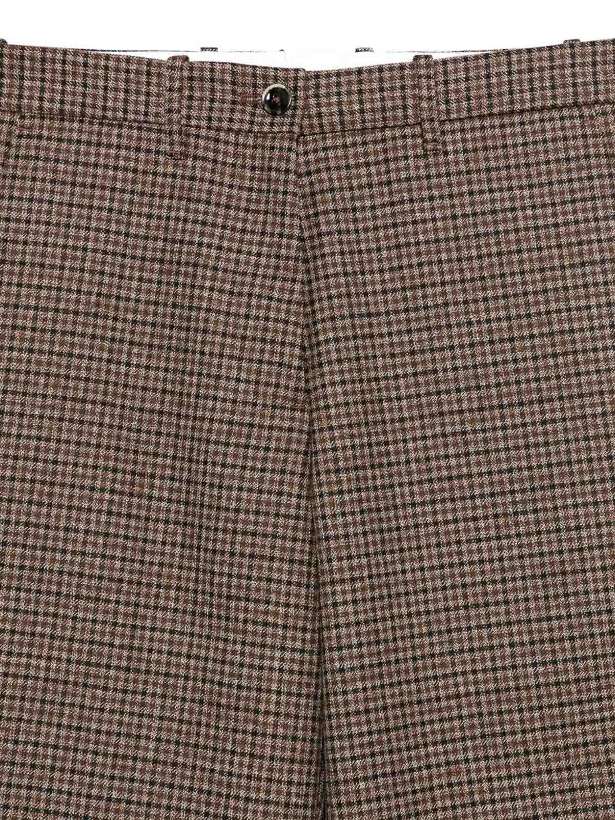 Nine In The Morning Montana Trousers With Check Pattern In Black