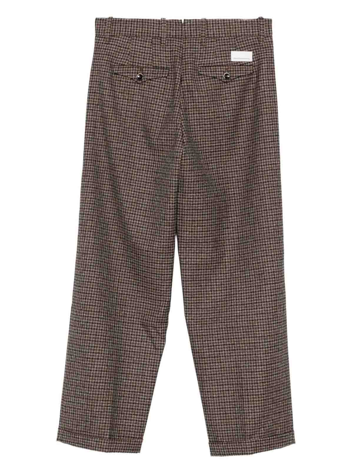 Nine In The Morning Montana Trousers With Check Pattern In Black