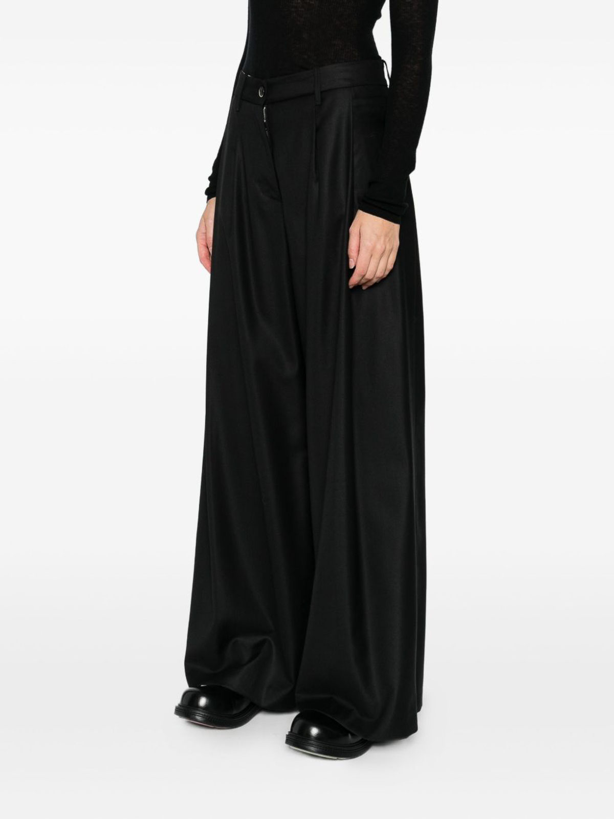 Nine In The Morning Casual Pants With Belt Loops In Black