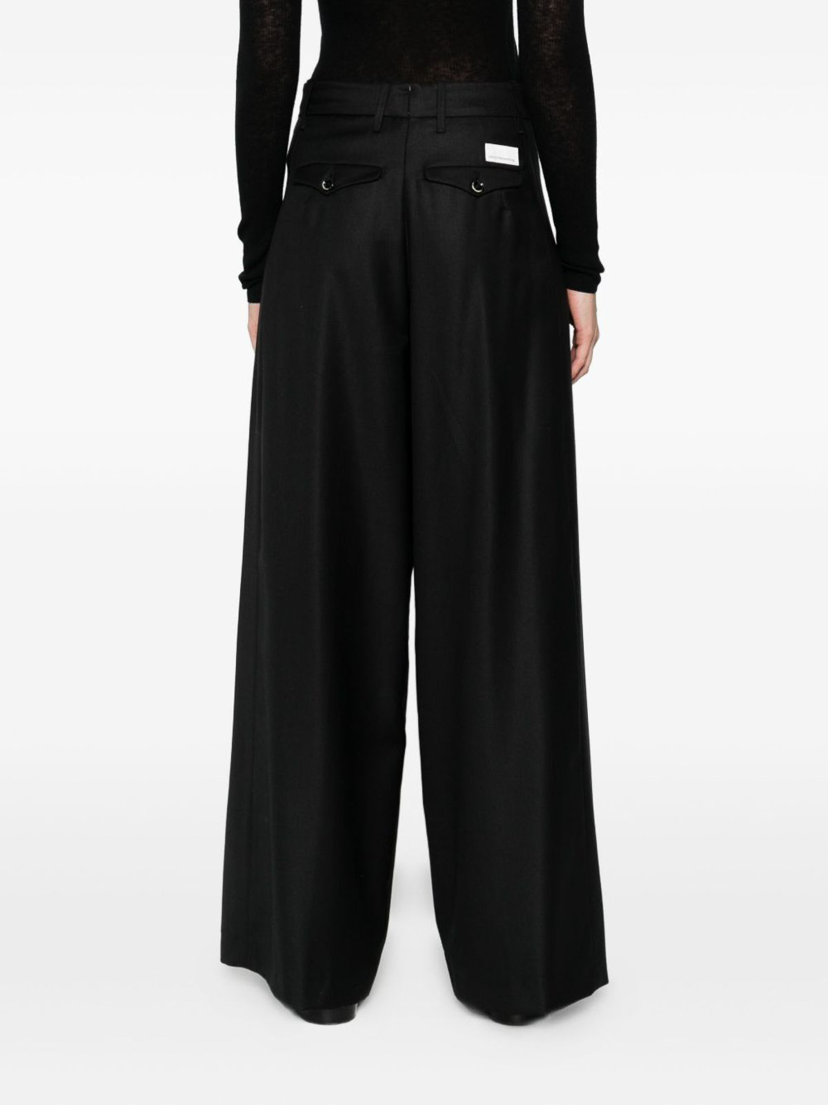 Nine In The Morning Casual Pants With Belt Loops In Black