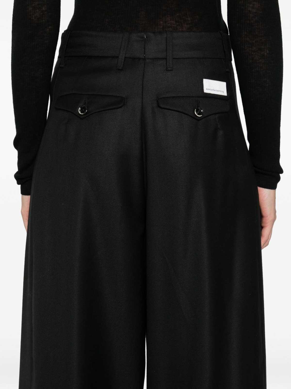 Nine In The Morning Casual Pants With Belt Loops In Black