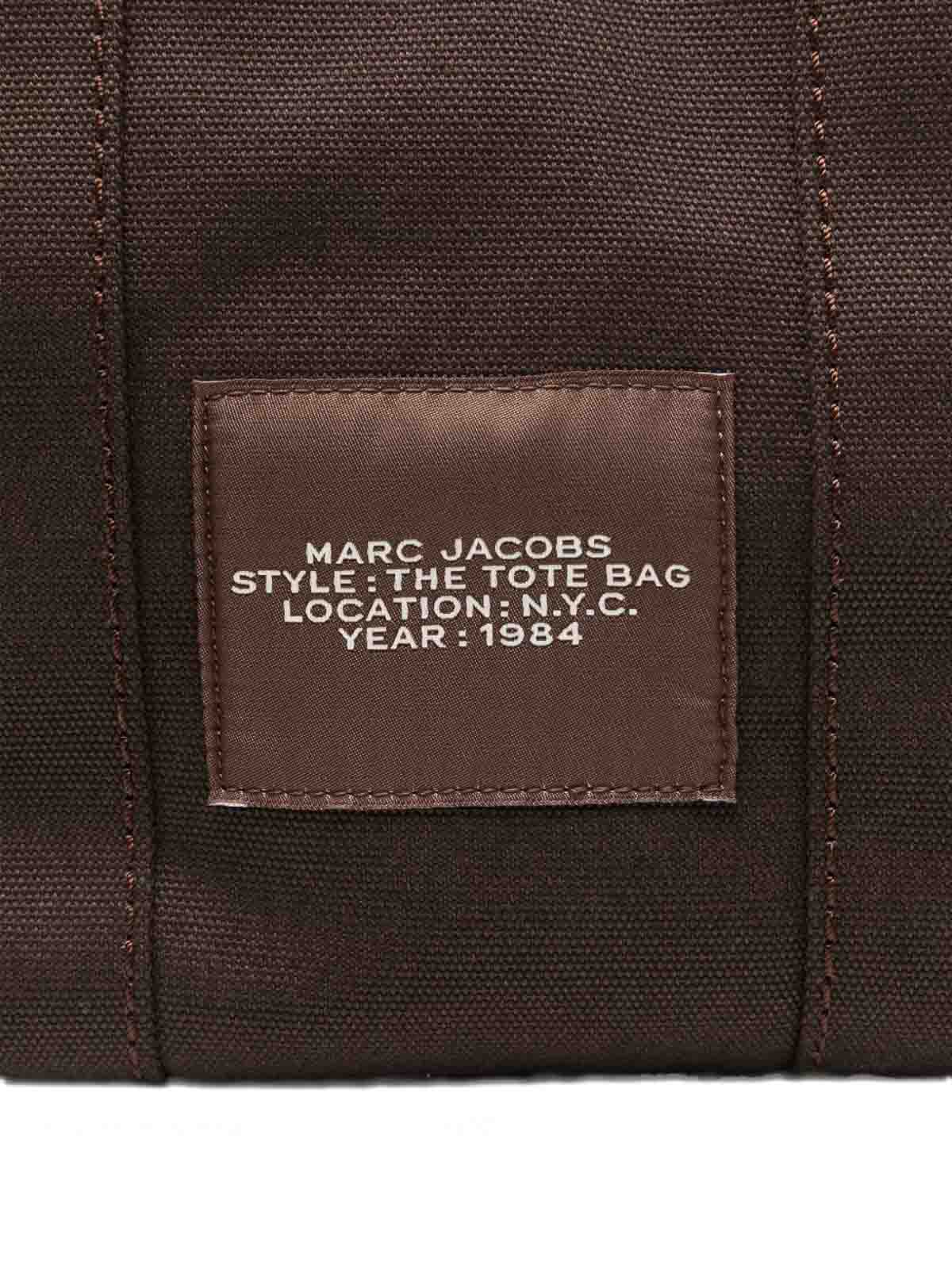 Marc Jacobs Black  Tote Bag In Cotton In Brown