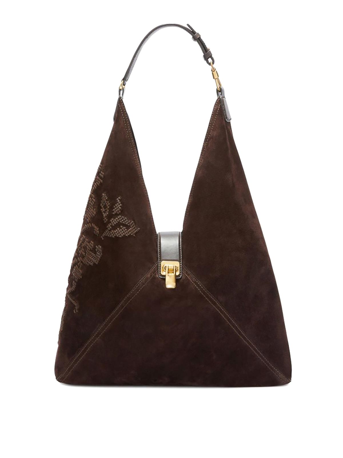 Ermanno Scervino Brown Suede Leather Tote Bag
