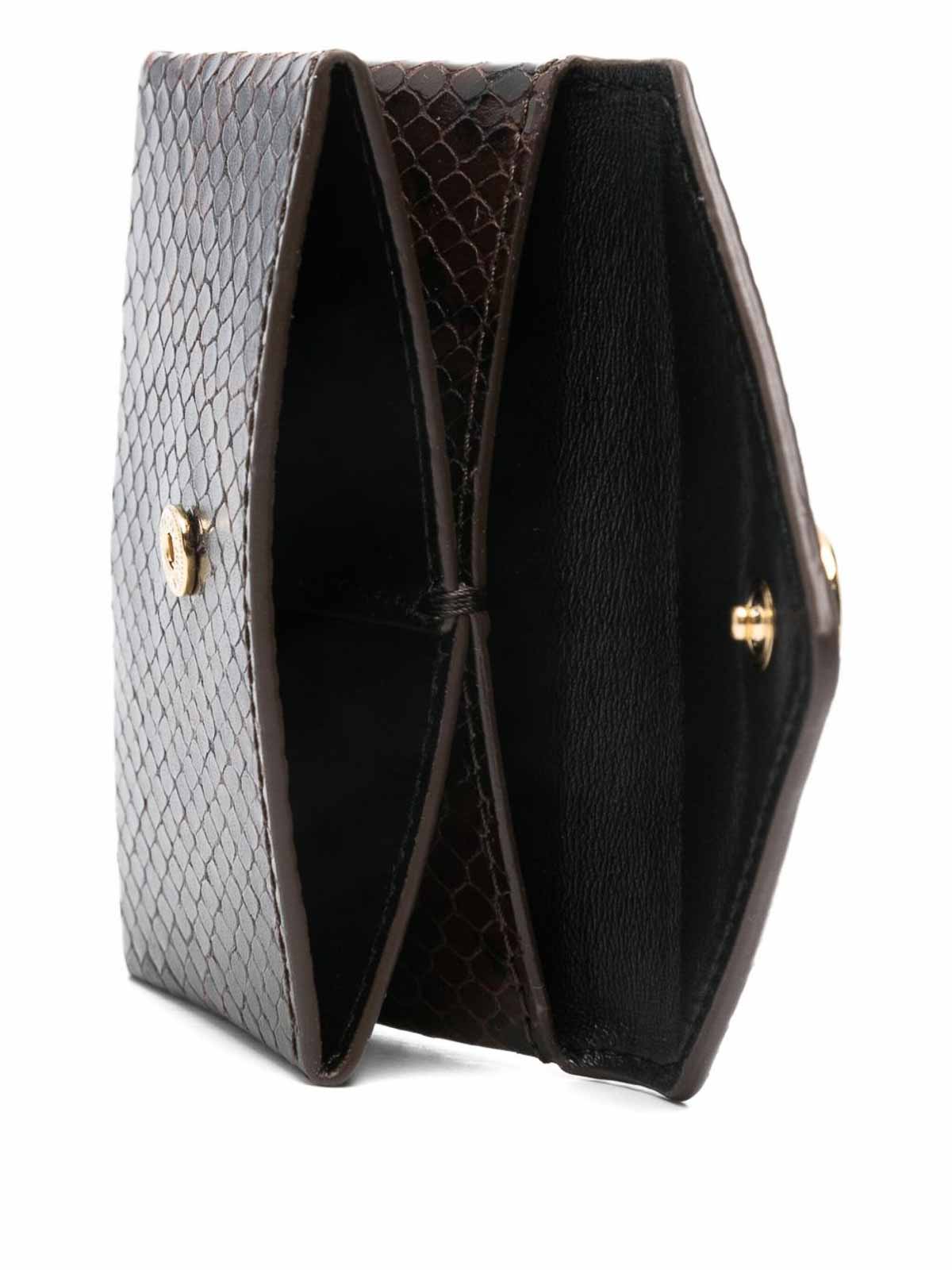 Jacquemus Snakeskin Effect Card Holder In Brown