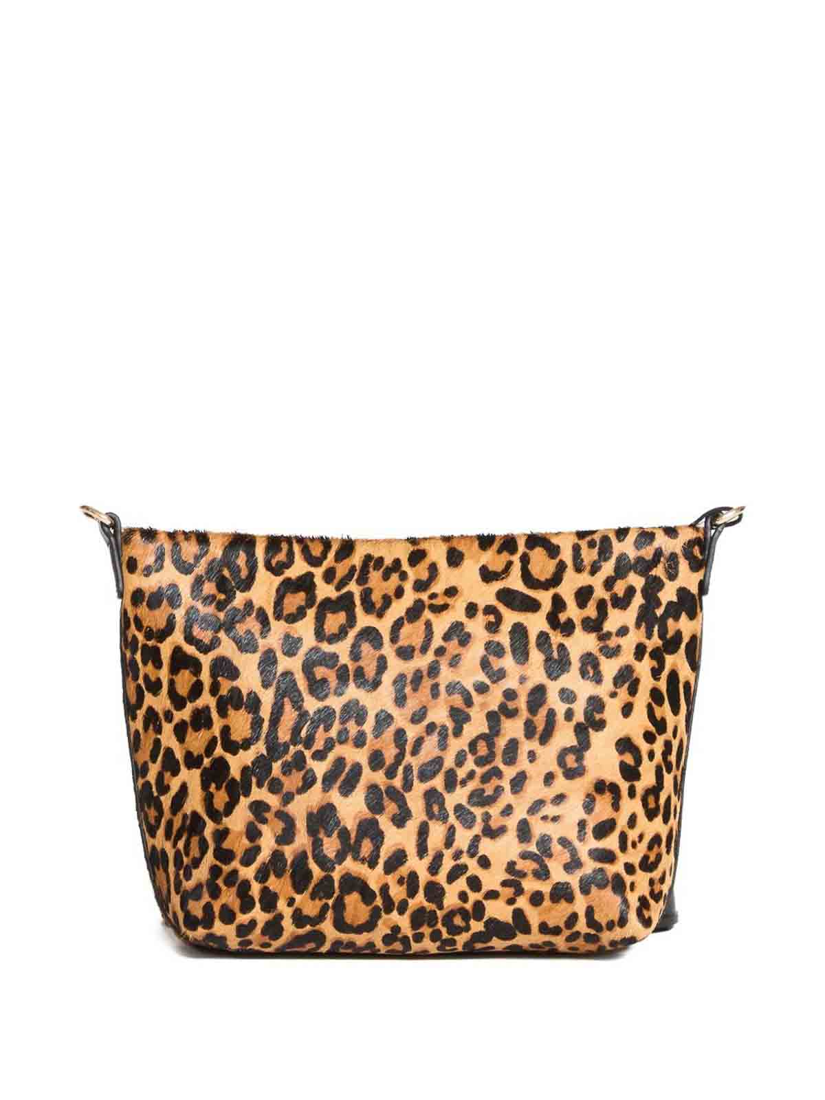 Mc2 Saint Barth Clutch Bag In Leather Animalier In Multi