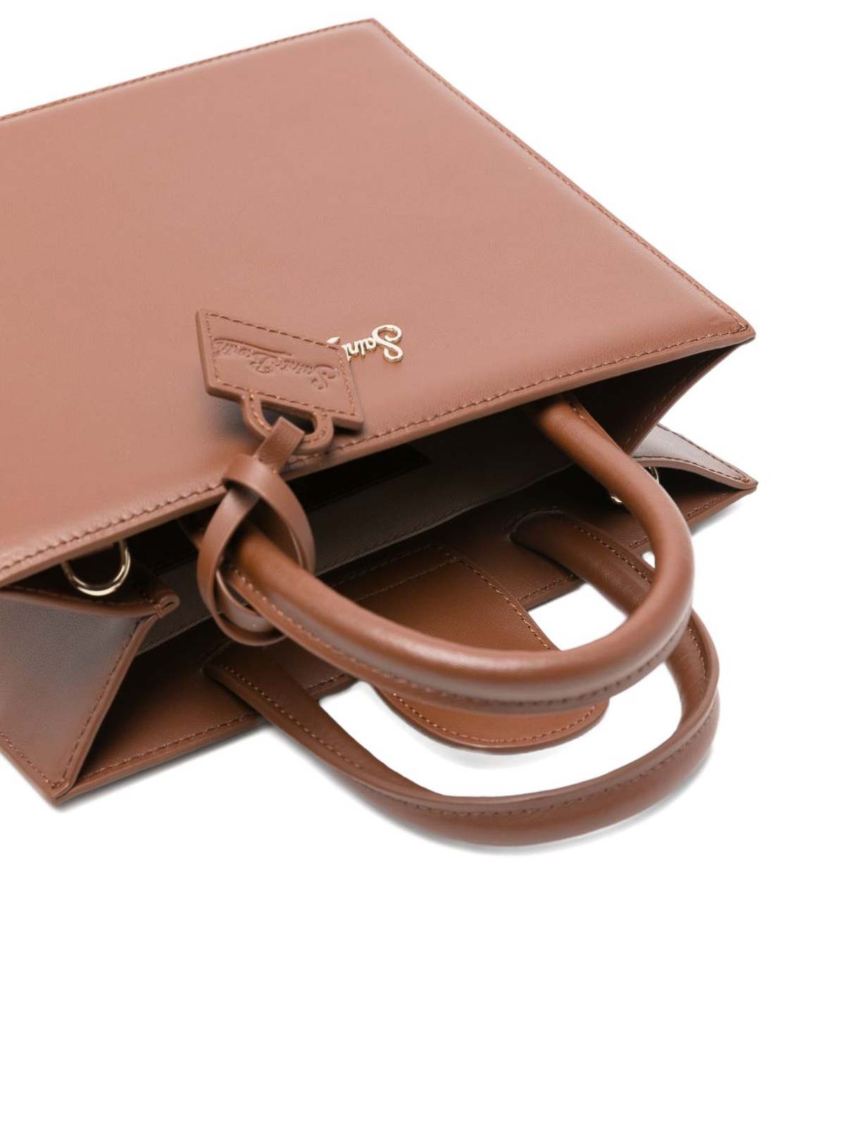 Mc2 Saint Barth Brown Midi Shopping Bag In Brown