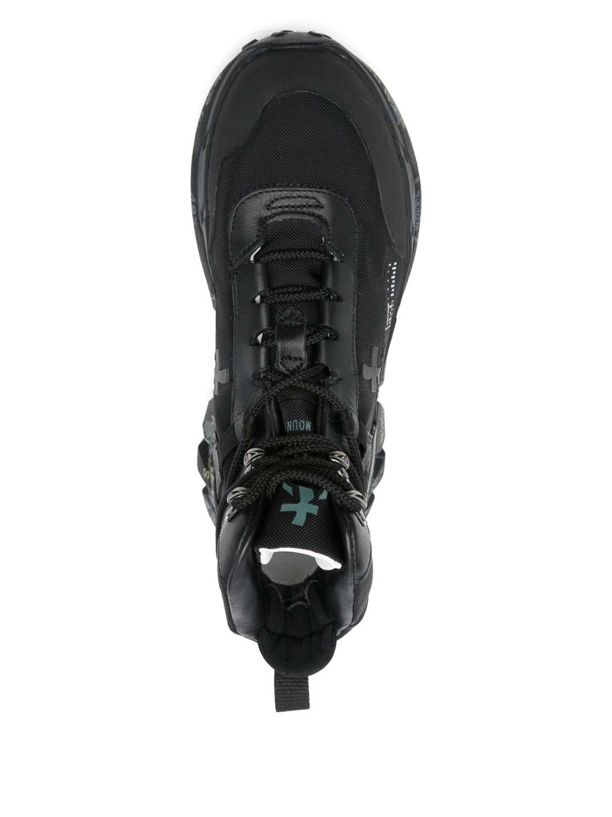 Premiata High Sneakers In Black Leather In Black