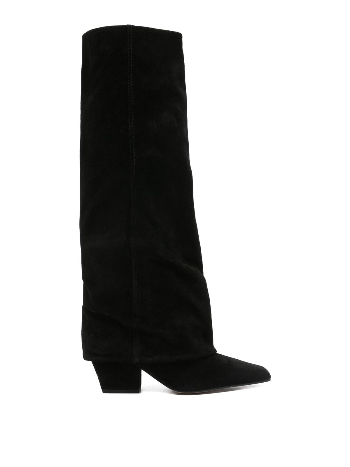 Paris Texas Black High Boots In Suede
