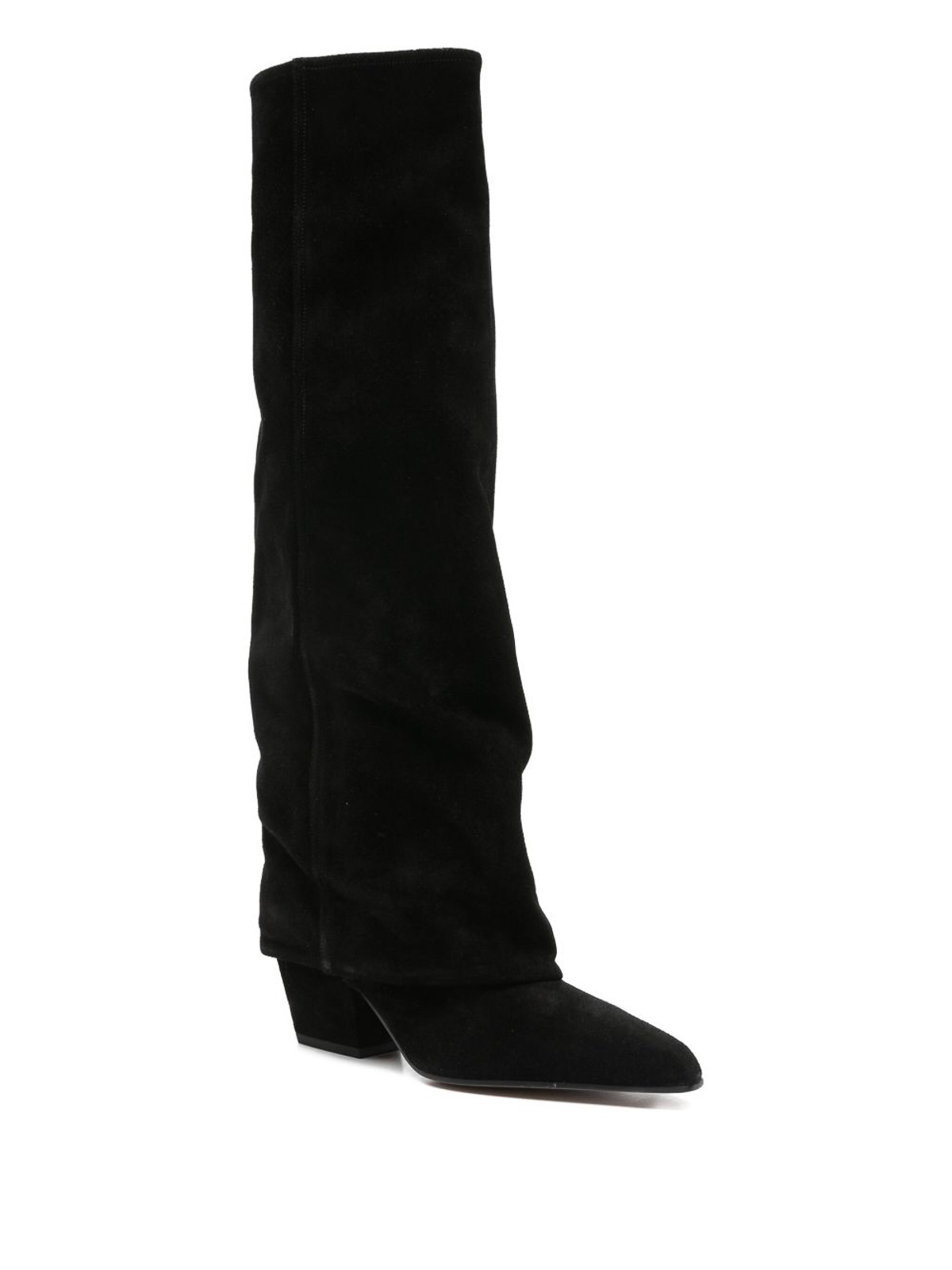 Paris Texas Jane 100 Suede Knee-high Boots In Black