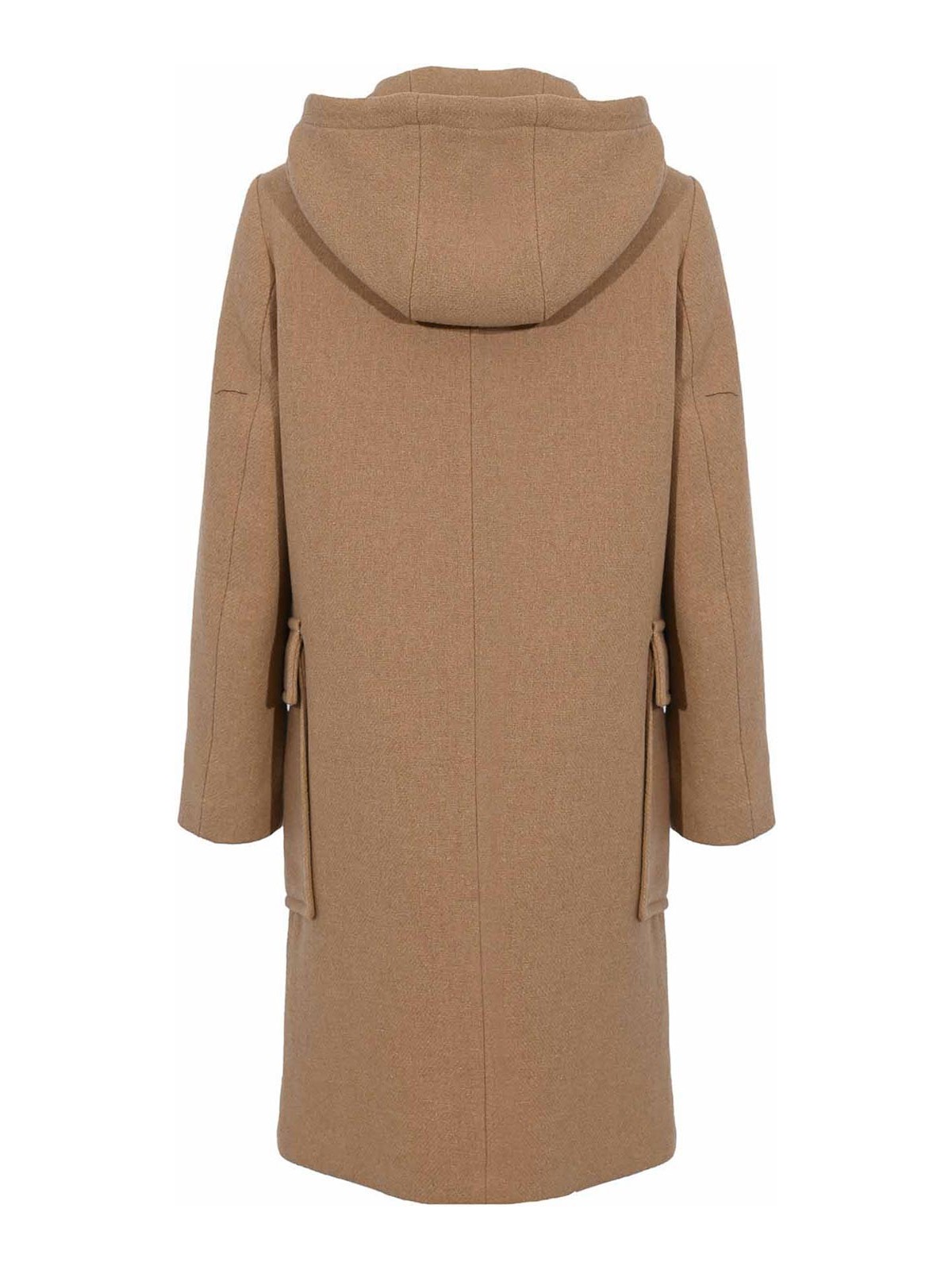 Alpha Studio Montgomery Coat In Wool Cloth In Brown