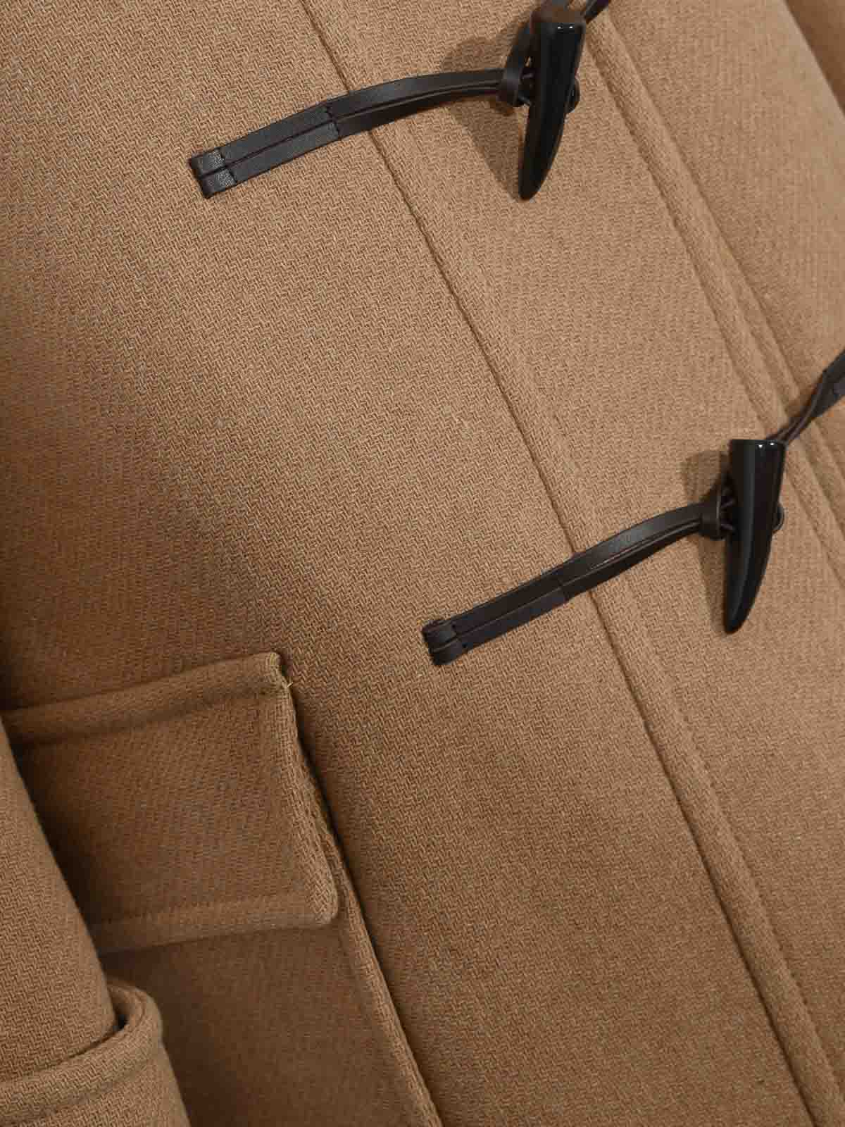 Alpha Studio Montgomery Coat In Wool Cloth In Brown