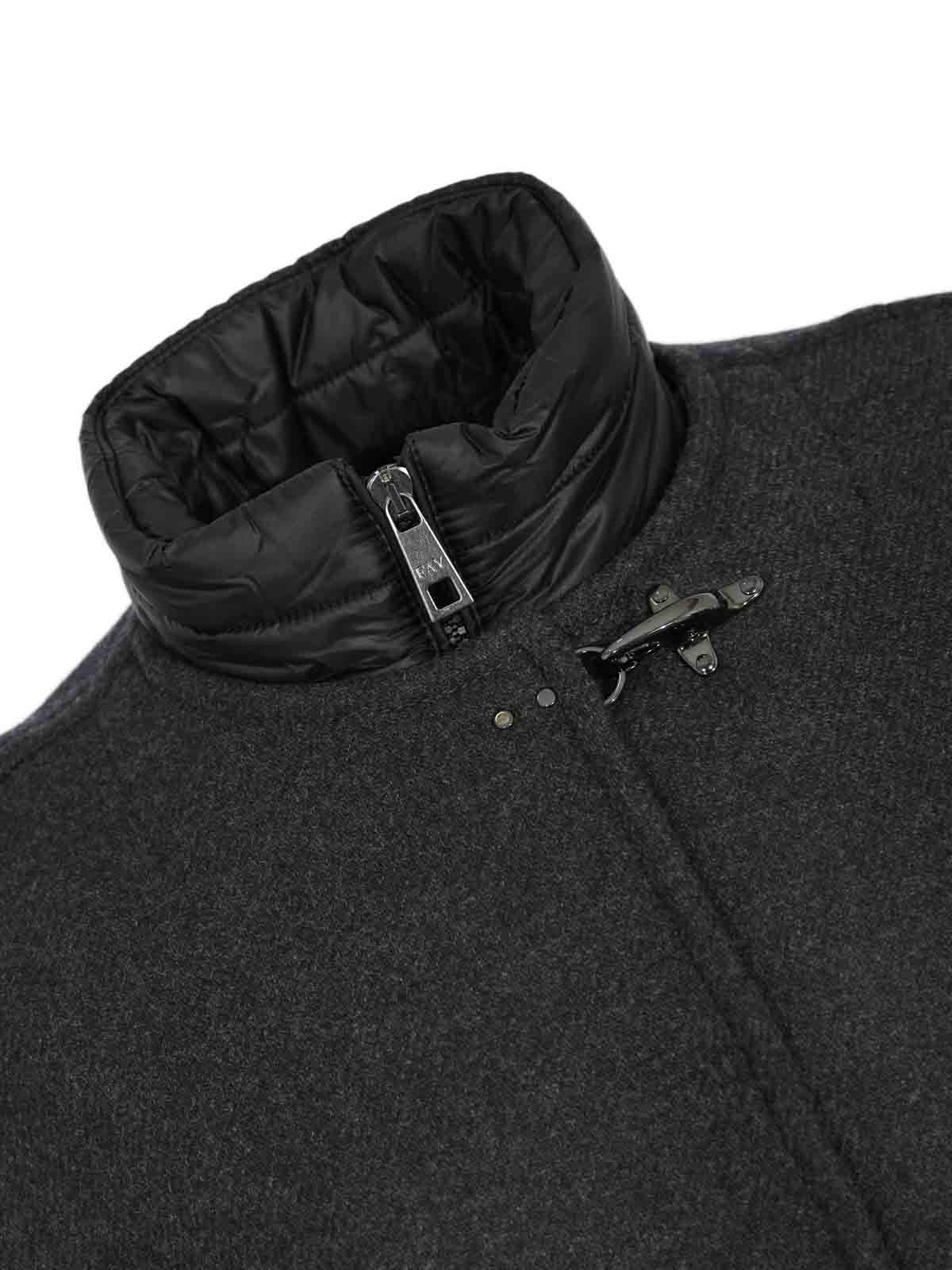 Fay 3-in-1 Double-faced Carded Wool Cape In Gray