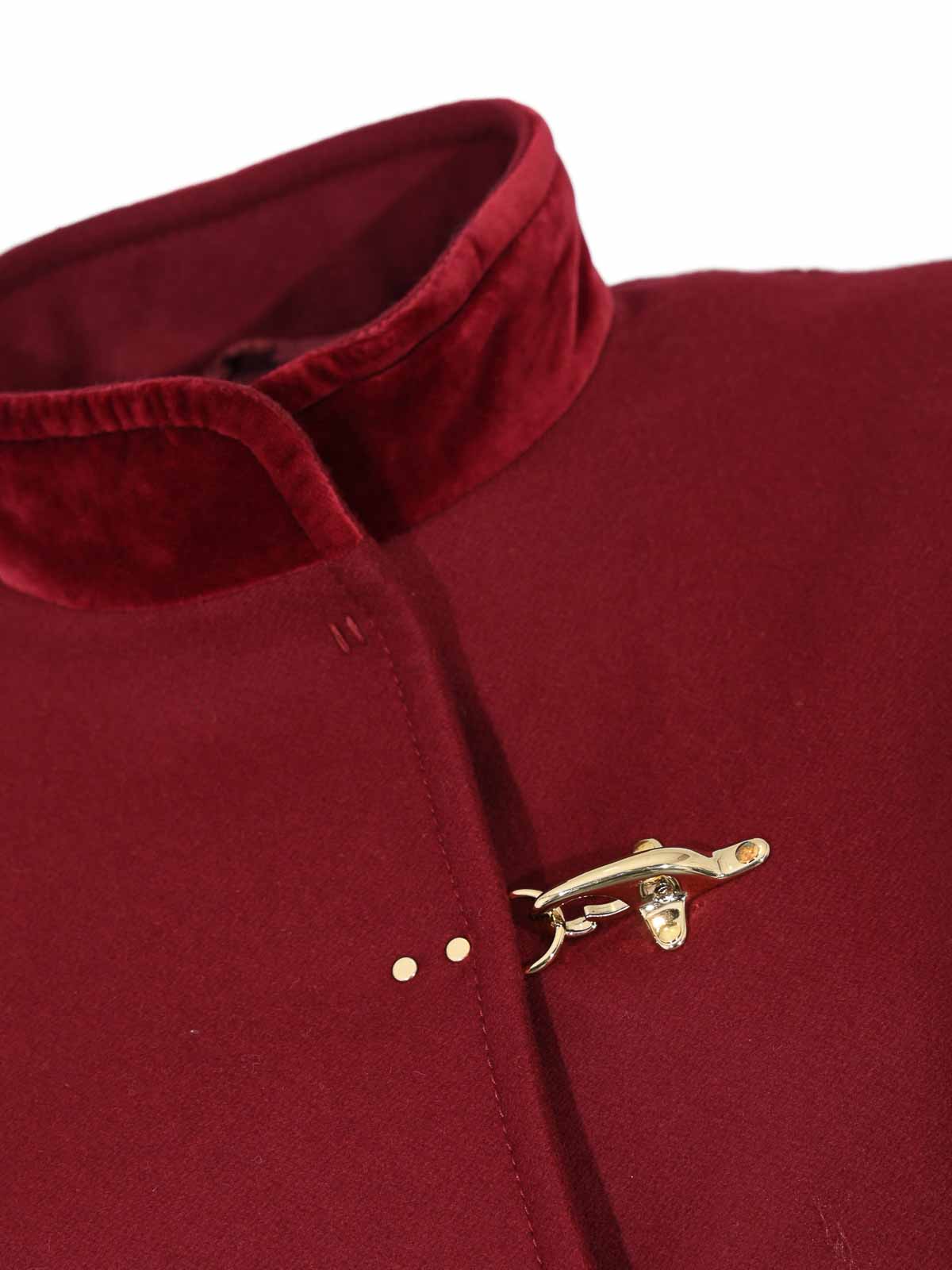 Fay Virginia Coat In Wool Cloth In Red