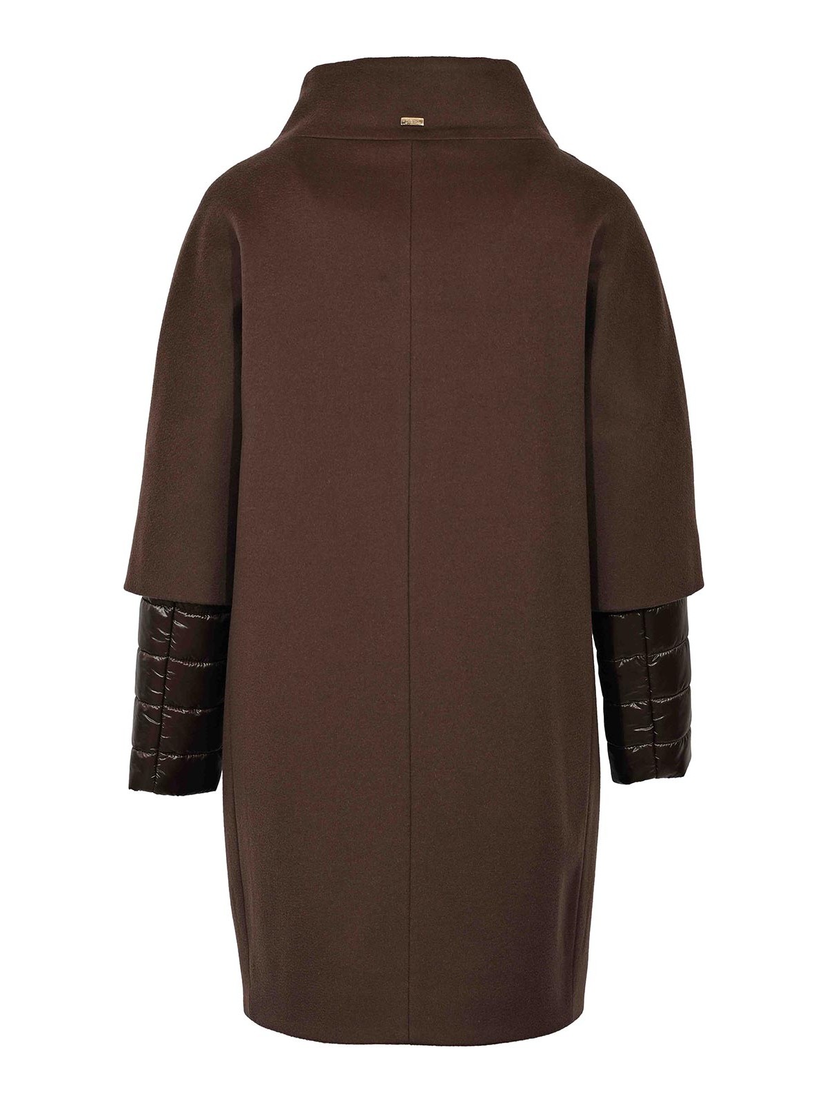 Herno Ultralight Nylon And Wool Coat In Brown