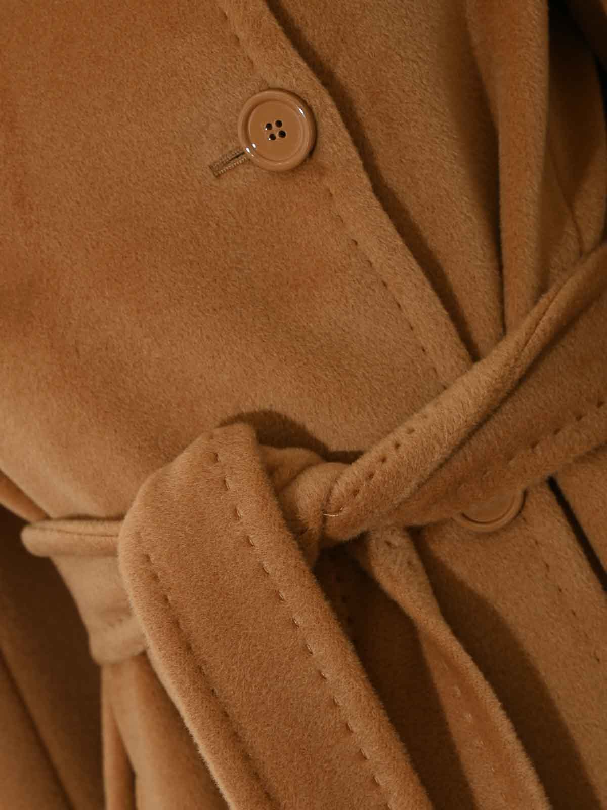 Max Mara Arezzo Double-breasted Wool Coat In Brown