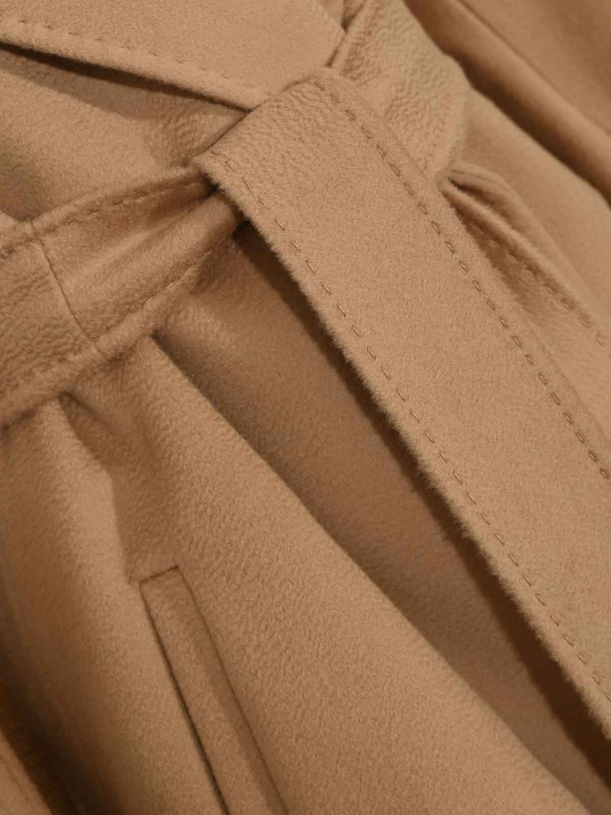 Max Mara Dravenna Wool Dressing Gown Coat In Brown