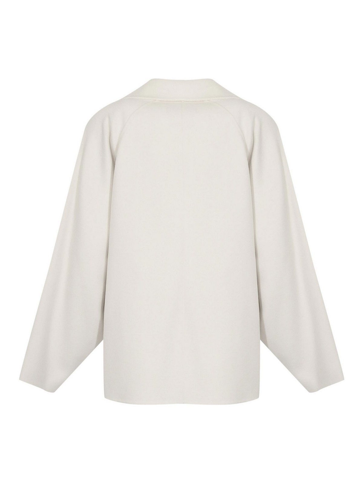 Max Mara Guinea Short Coat In Cashmere And Wool In White