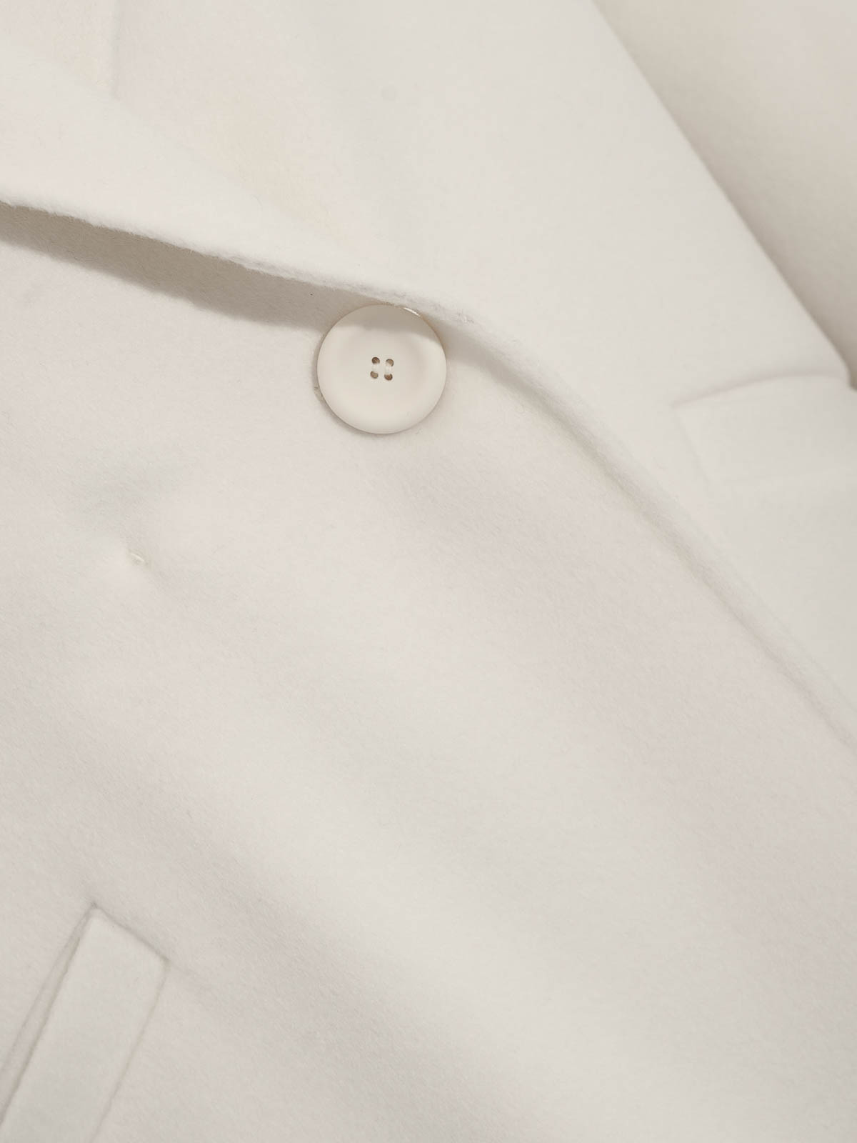 Max Mara Guinea Short Coat In Cashmere And Wool In White