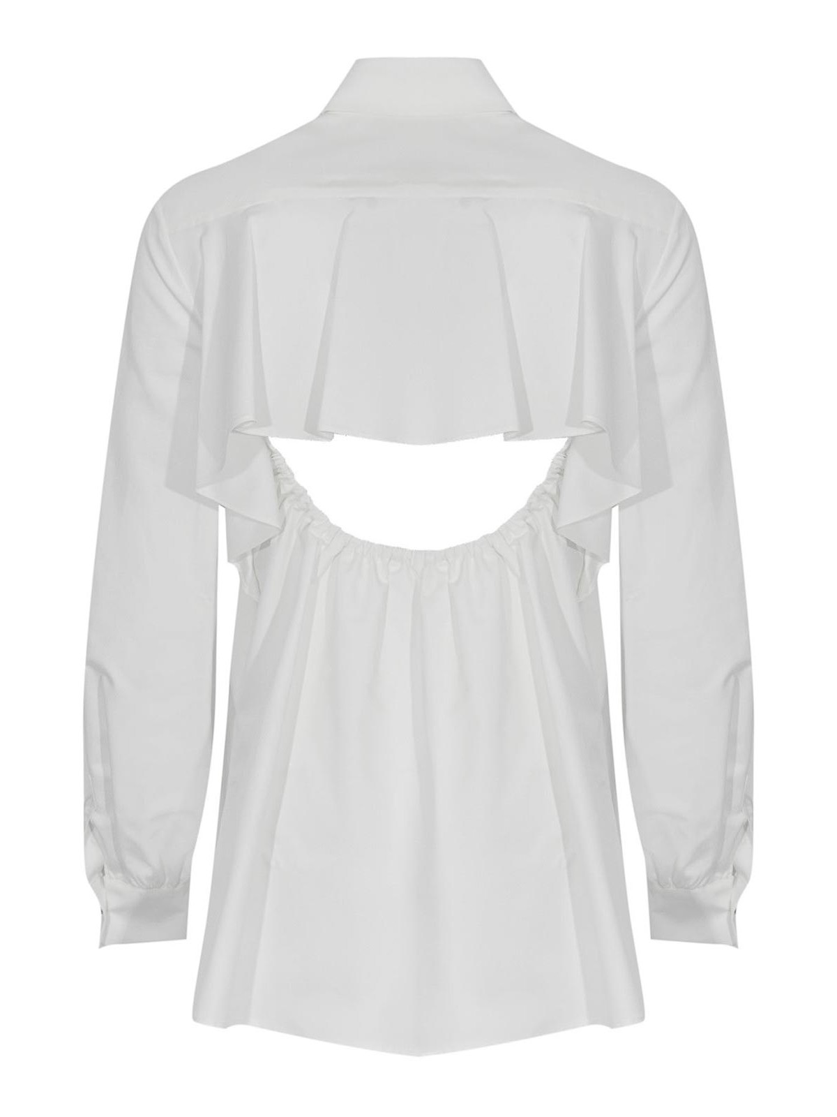 Max Mara Jessica Shirt In Silk And Cotton Blend In White