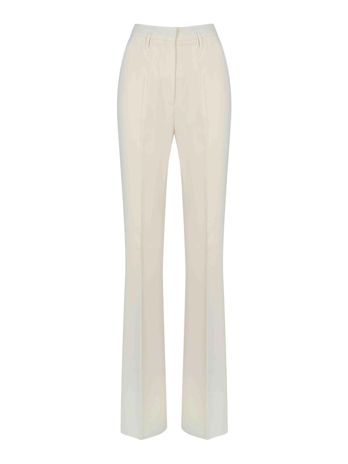 Max Mara Alabama Flared Trousers In Cady In White