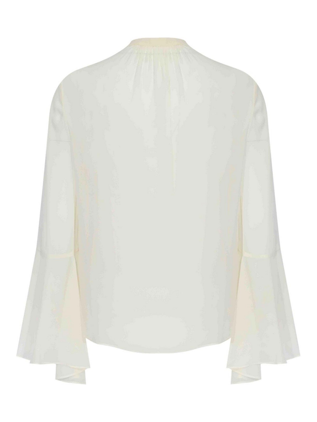 Max Mara Cuba Silk Blouse In White