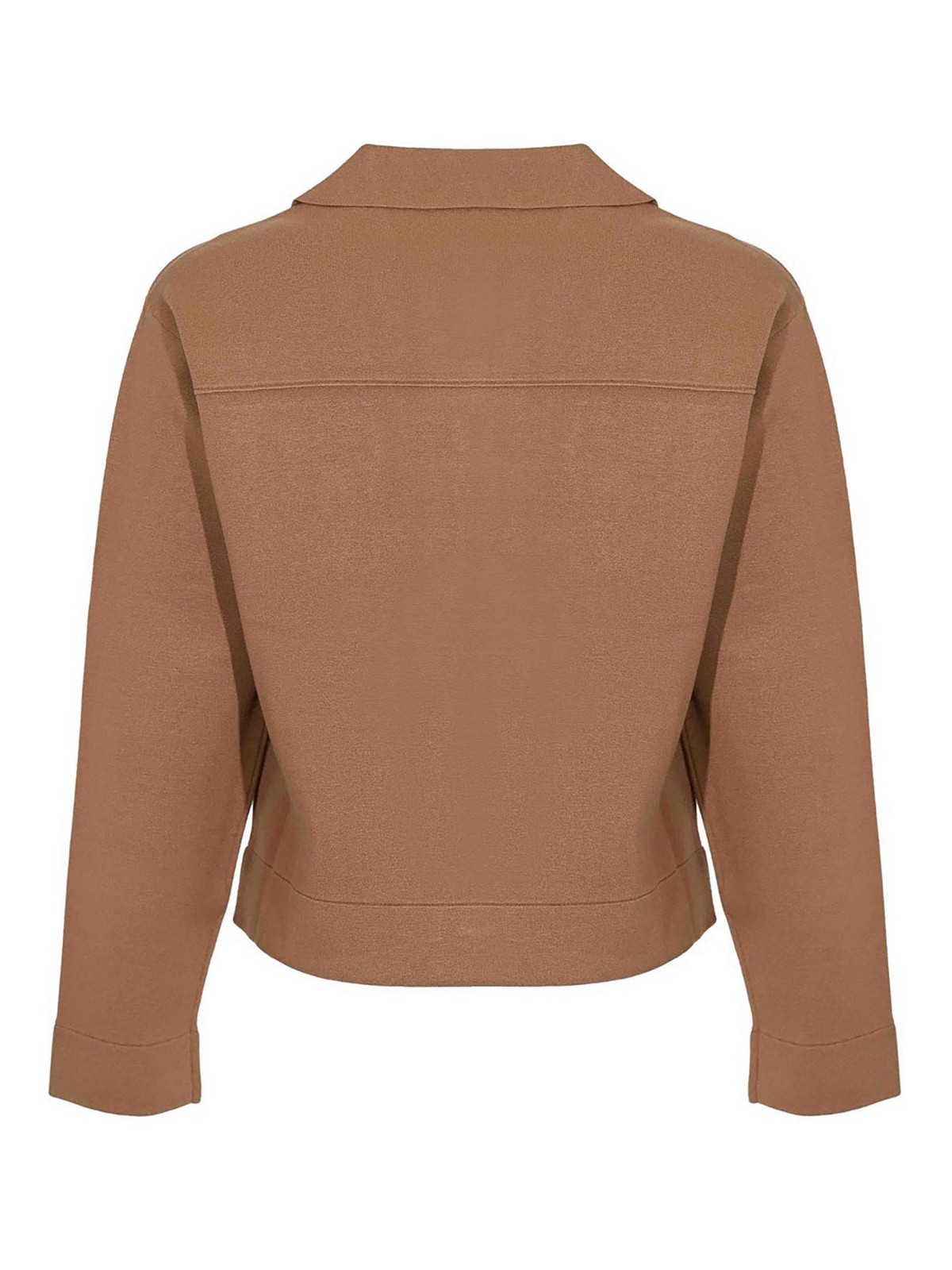 Max Mara Zum Boxy Jacket In Stretch Viscose In Brown