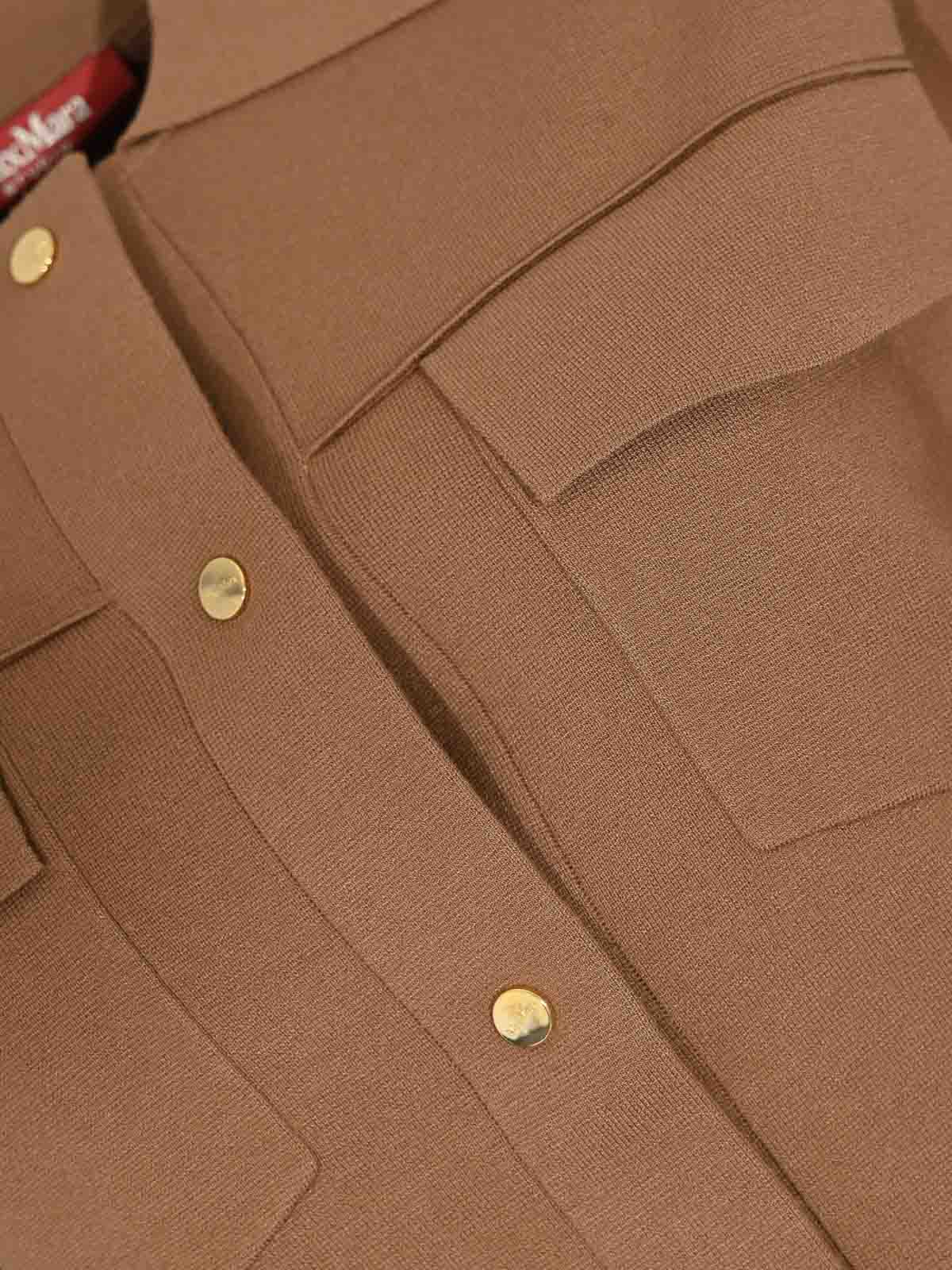 Max Mara Zum Boxy Jacket In Stretch Viscose In Brown