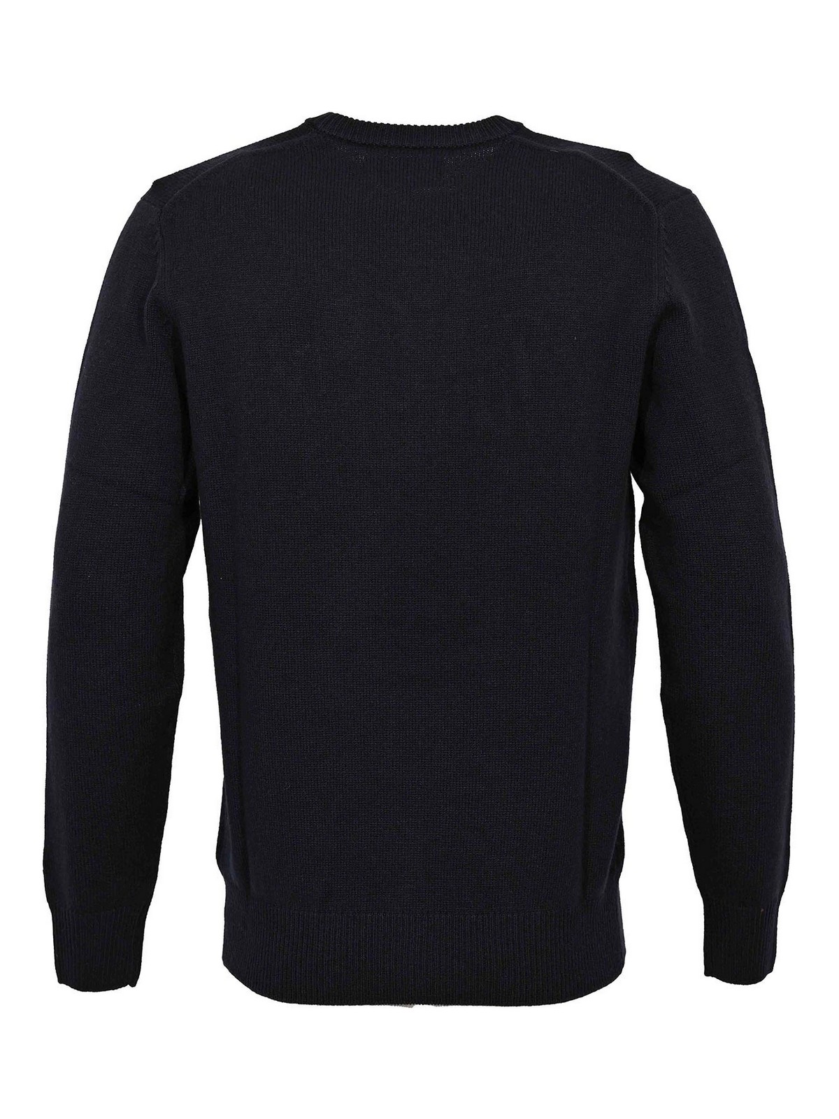 Mc2 Saint Barth Embroidered-details Crew-neck Sweater In Black