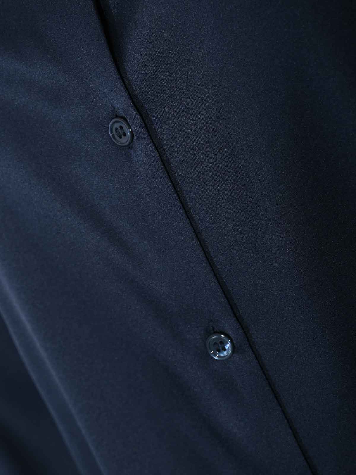 Max Mara Verve Silk Satin Shirt In Blue